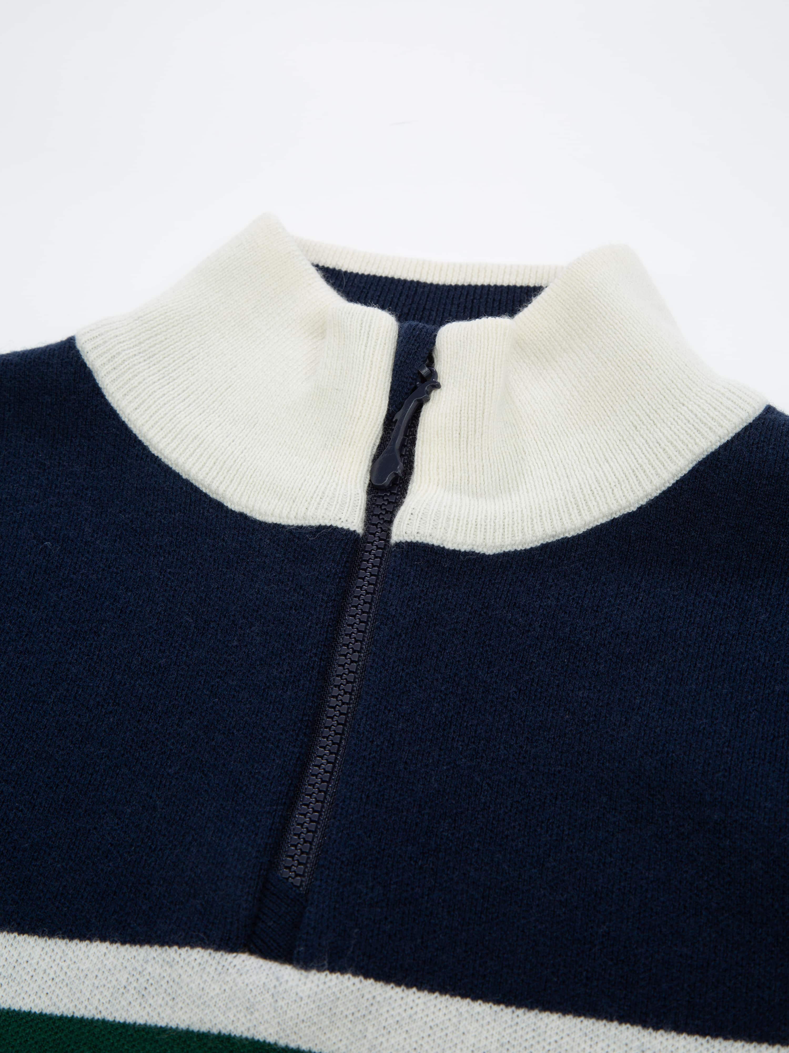 Hemsedal Strikket Half-Zip Ullgenser Green