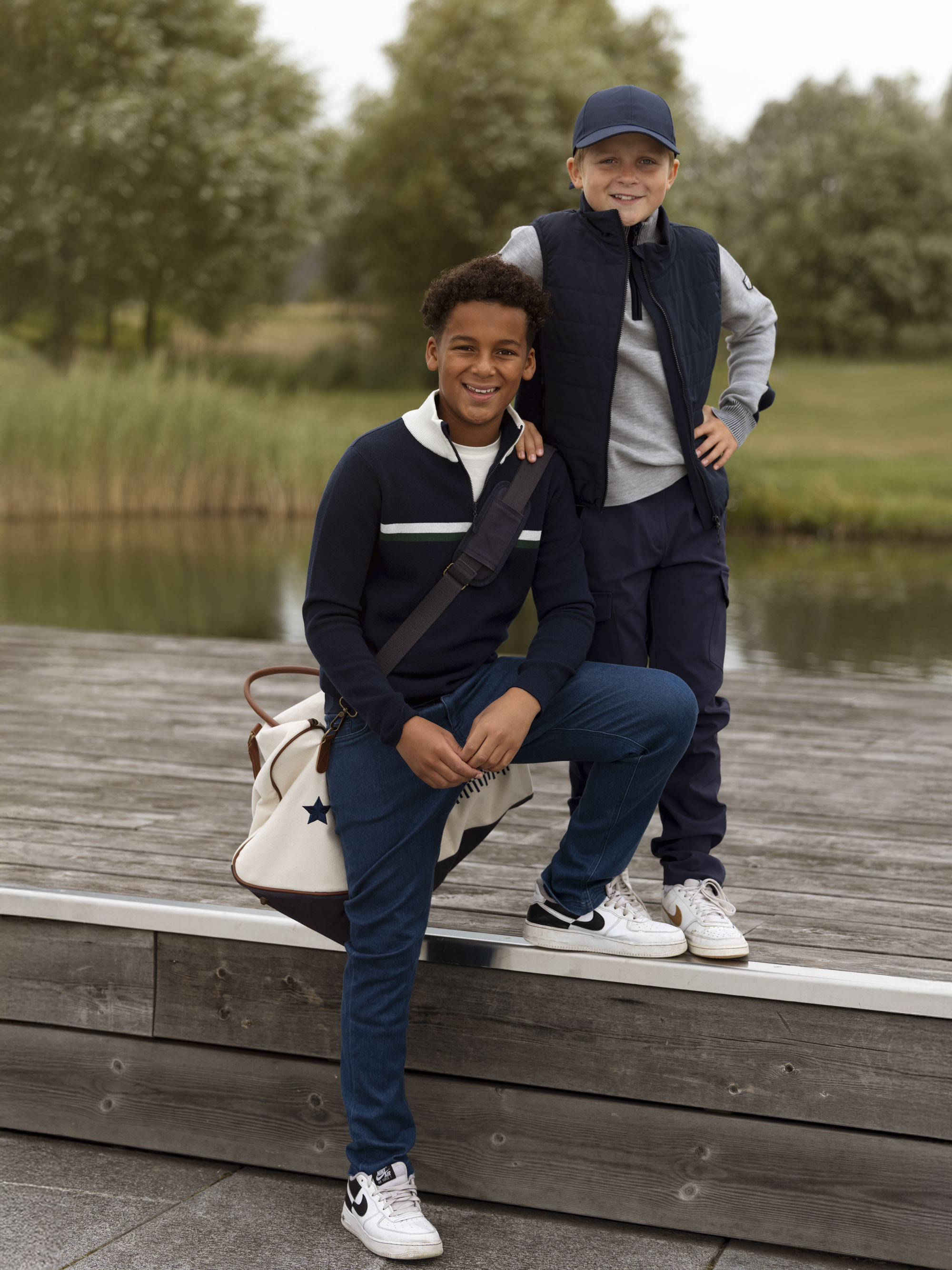 Hemsedal Strikket Half-Zip Ullgenser Green