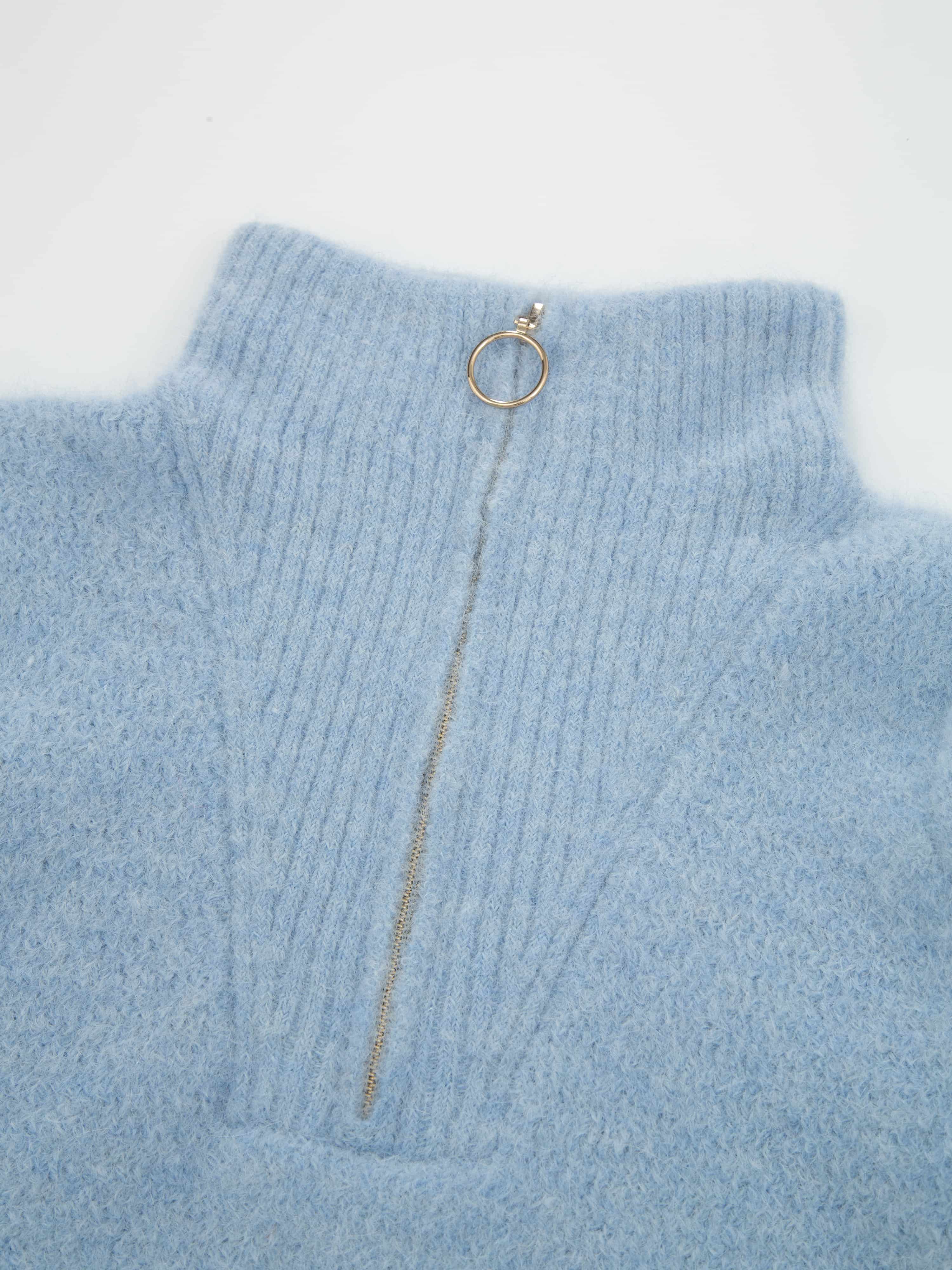 Loen Alpakka Strikkegenser Light Sky