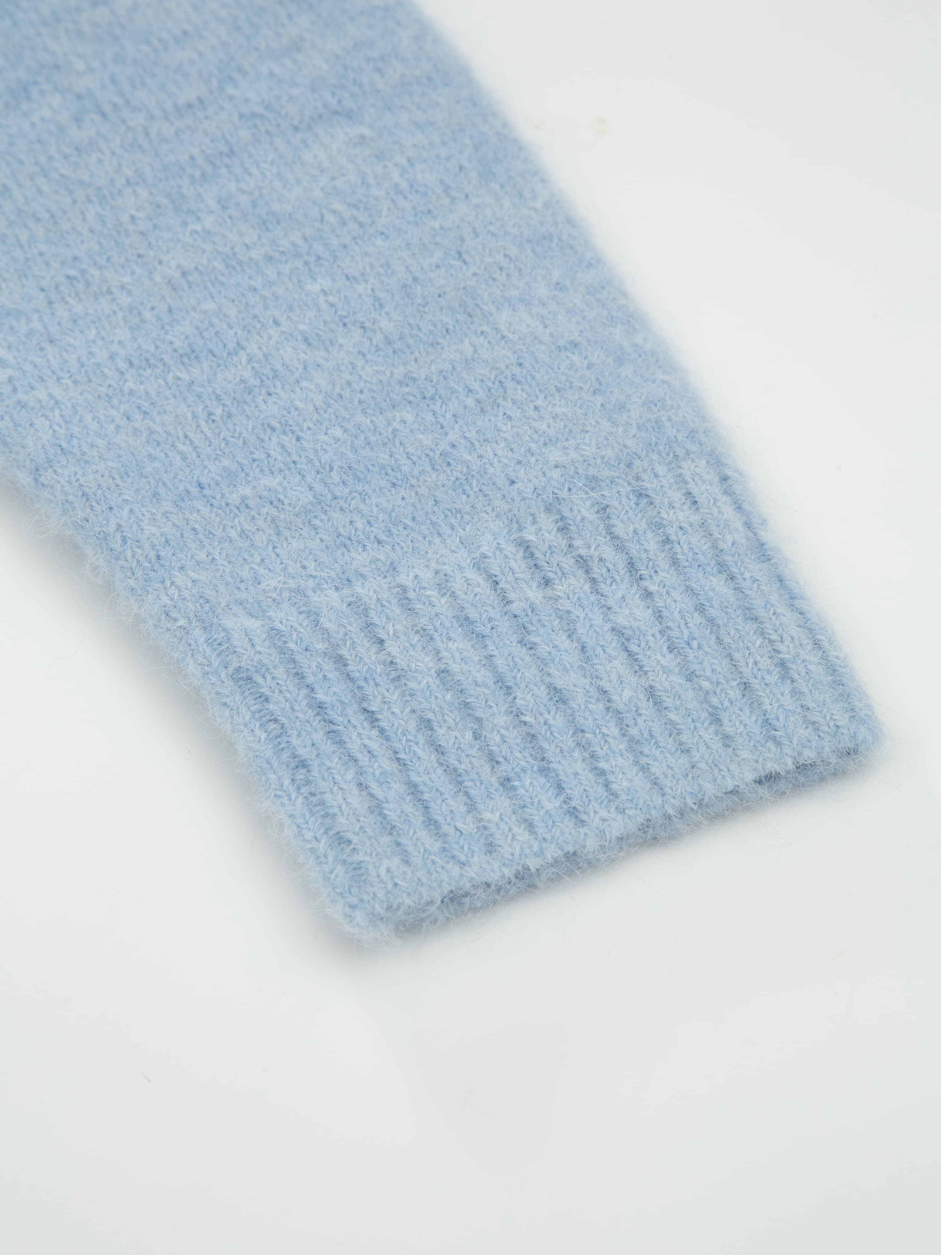 Loen Alpakka Strikkegenser Light Sky