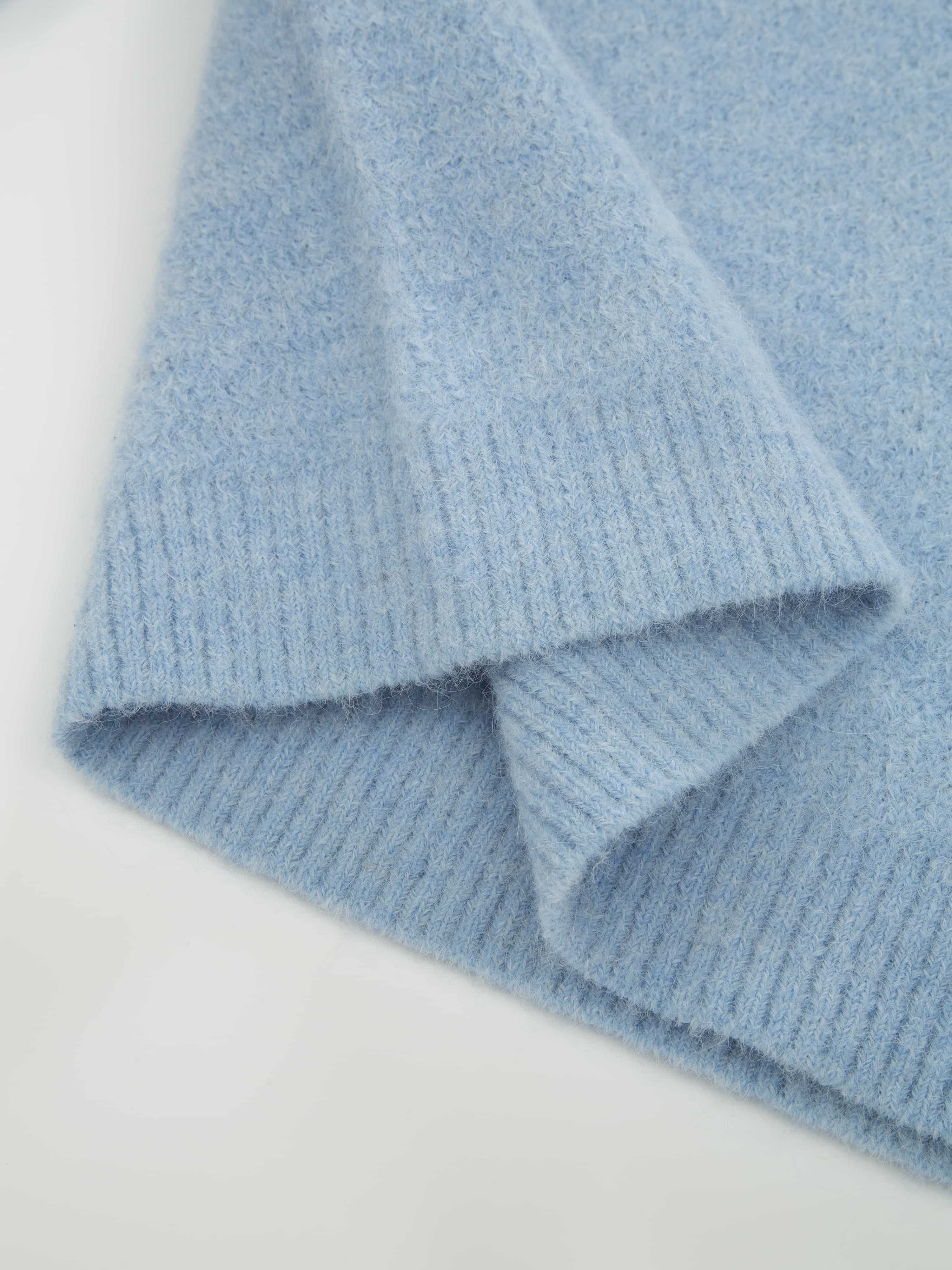 Loen Alpakka Strikkegenser Light Sky