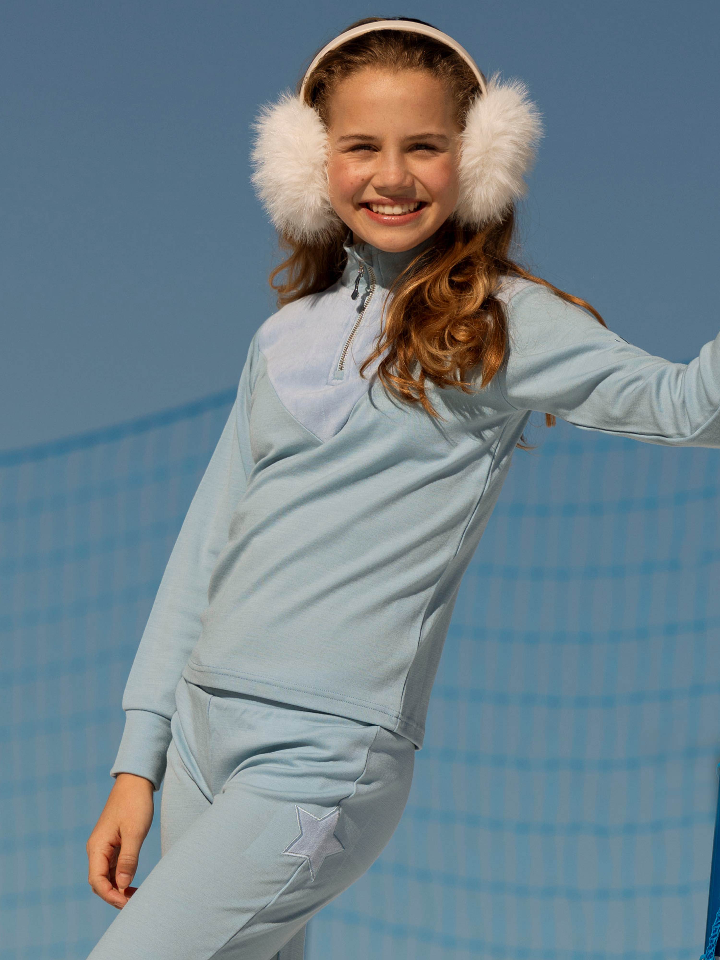 Sirdal Half-zip Ulltrøye Light Sky