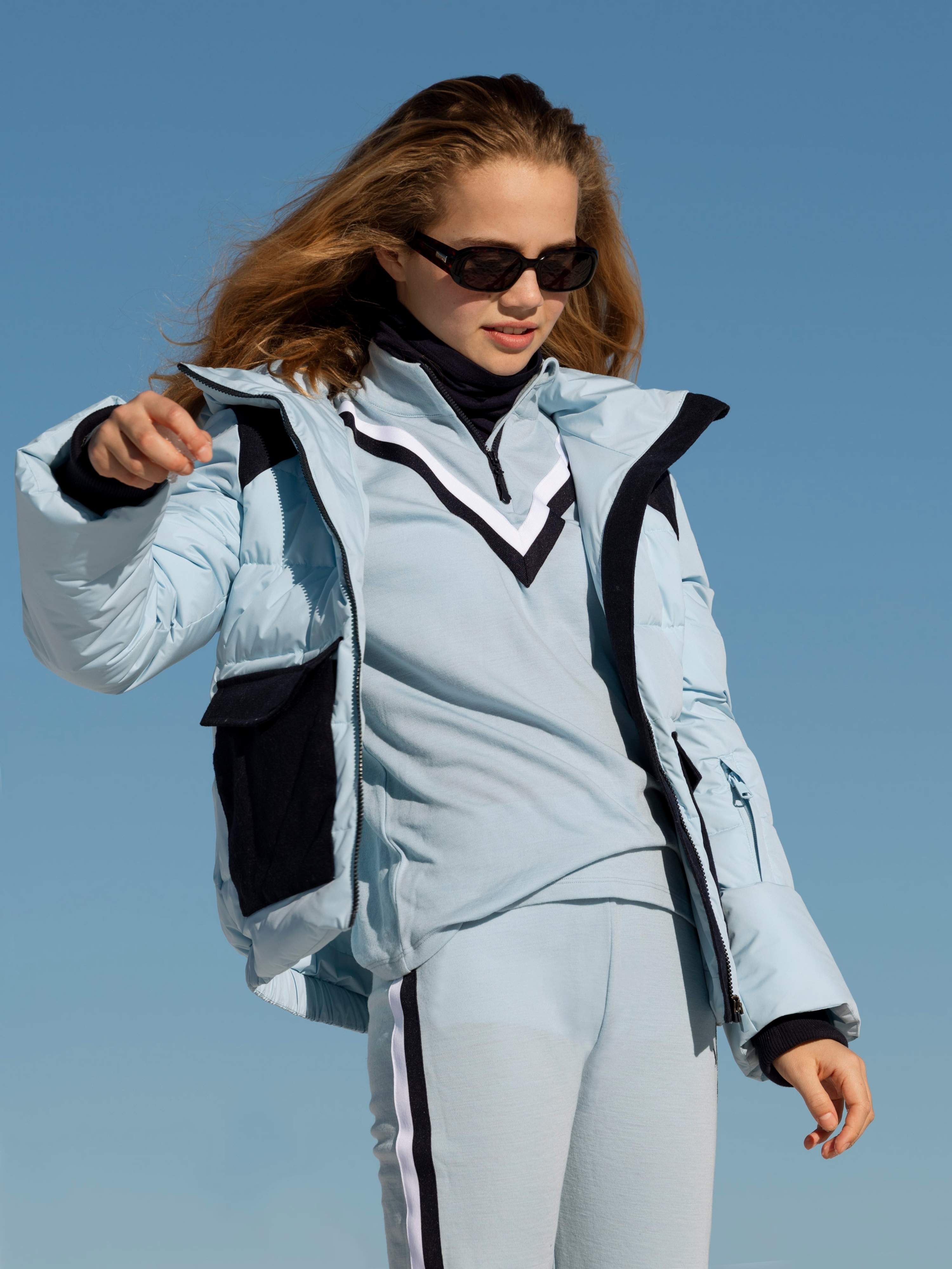 Skarslia Half-Zip Ulltrøye Light Sky