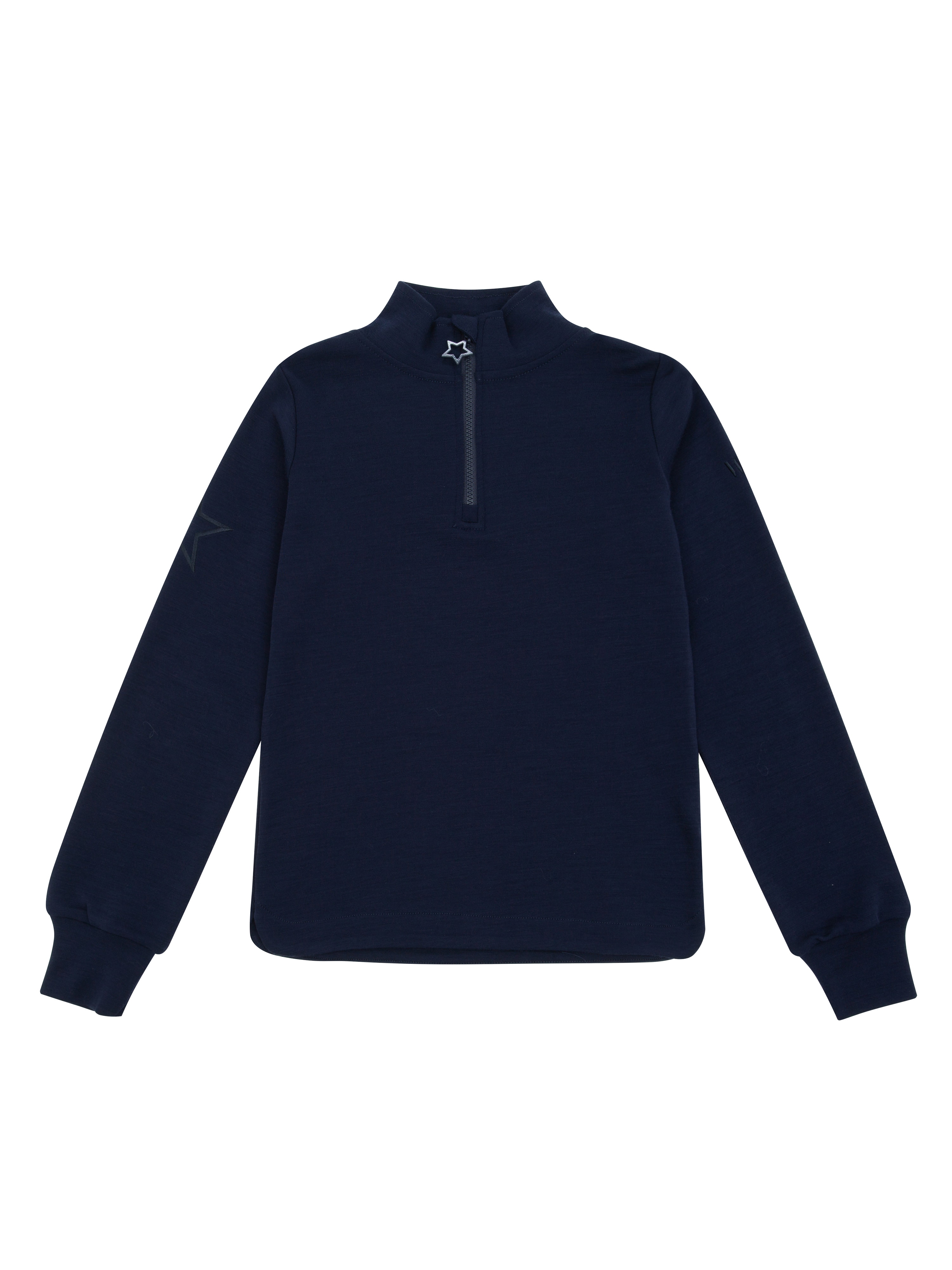 Veslepiggen Merino Half-zip Blue Ink