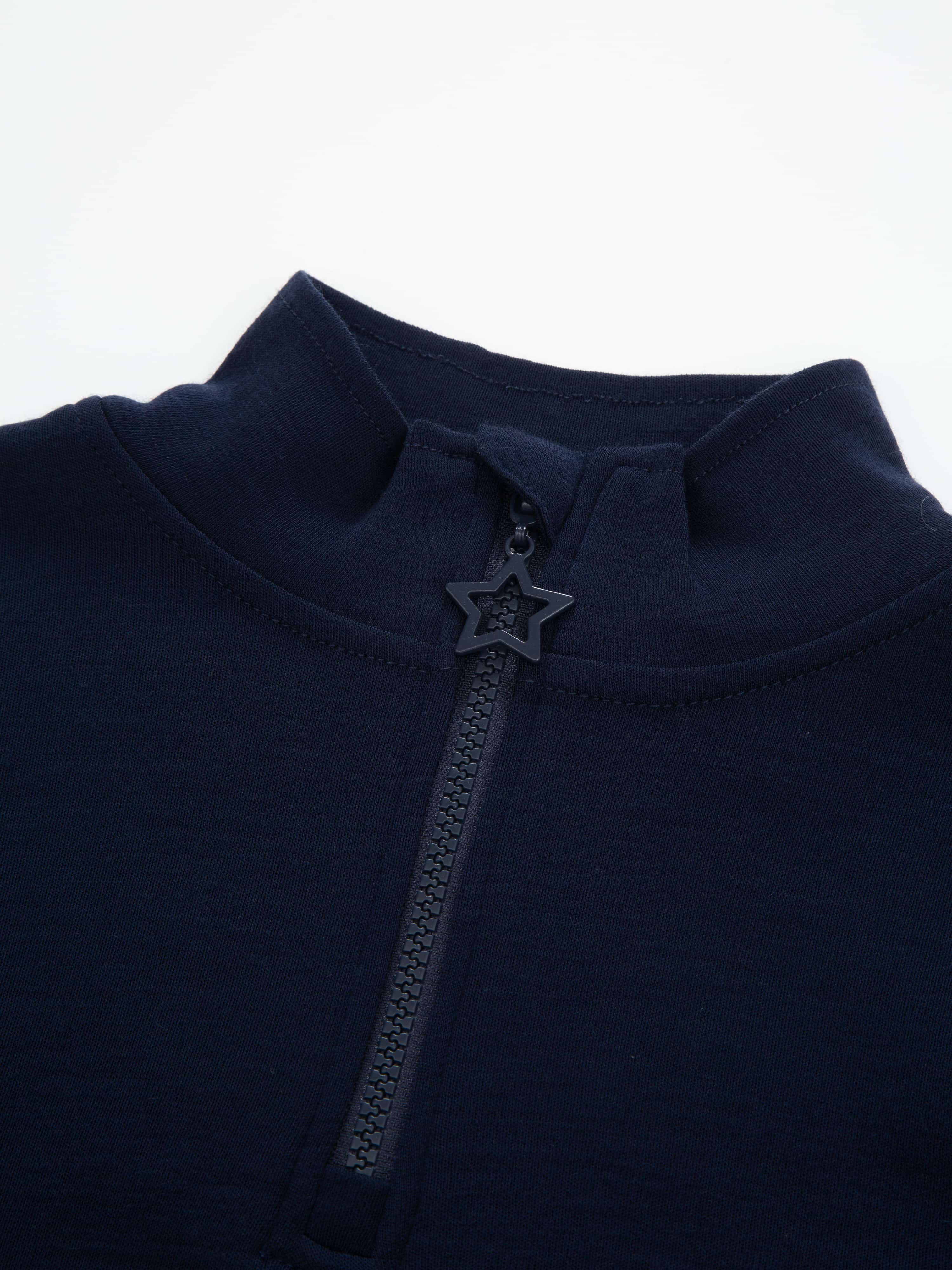 Veslepiggen Merino Half-zip Blue Ink