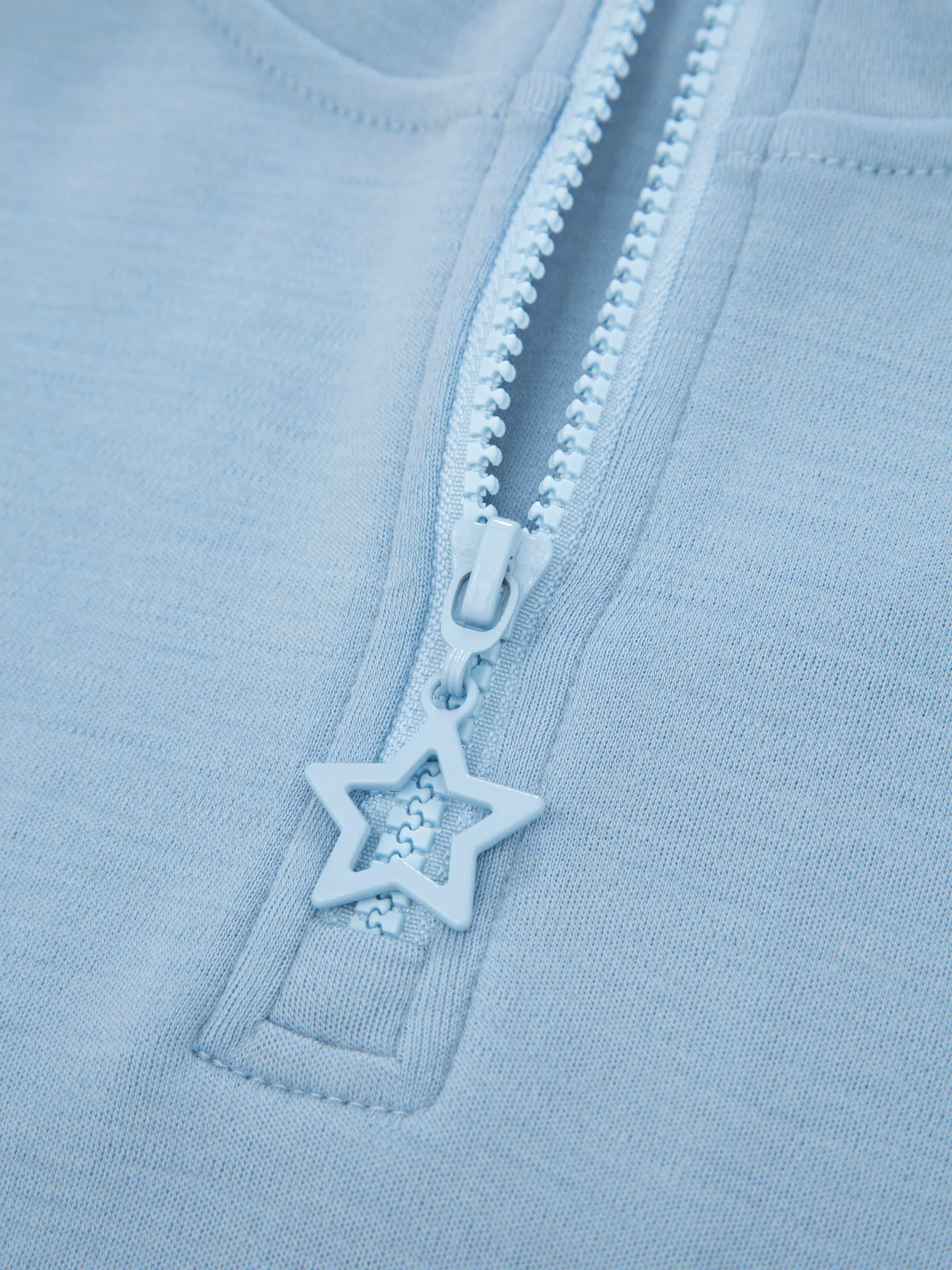 Veslepiggen Merino Half-zip Light Sky