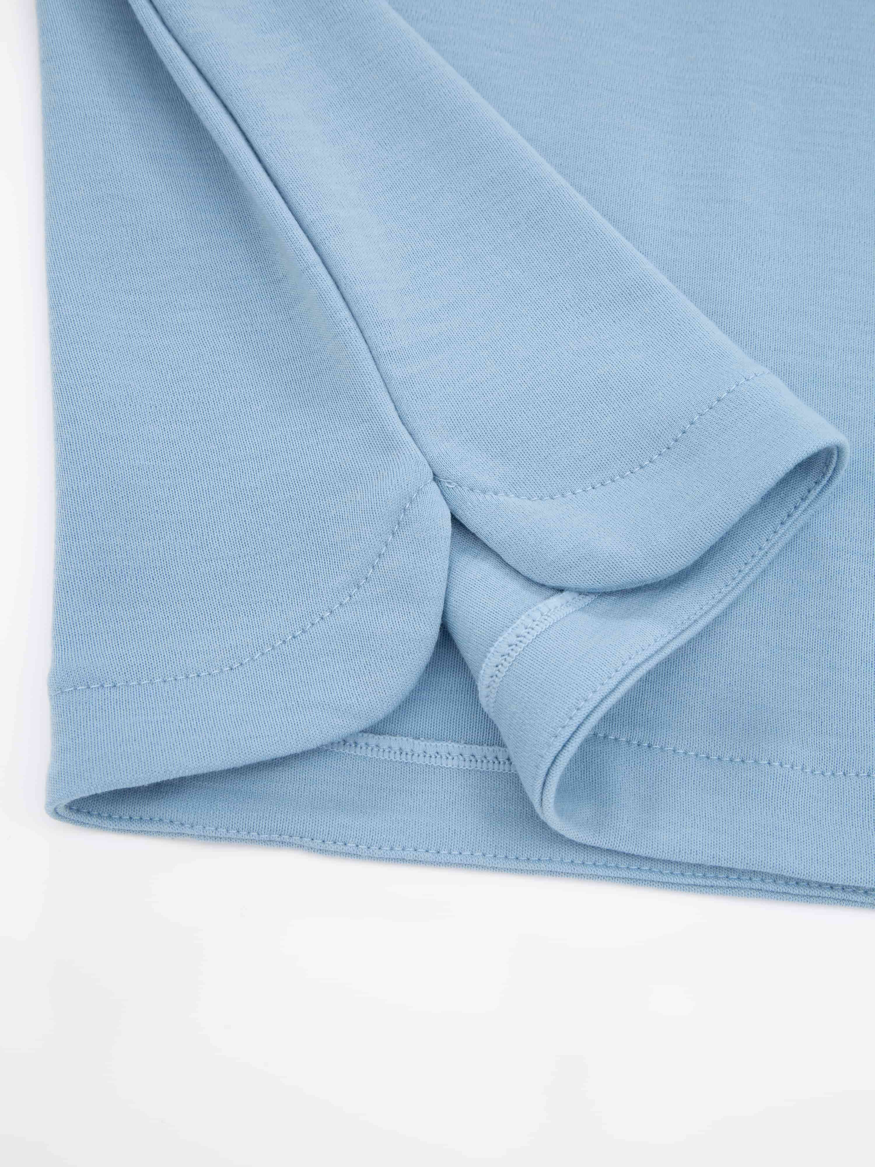 Veslepiggen Merino Half-zip Light Sky