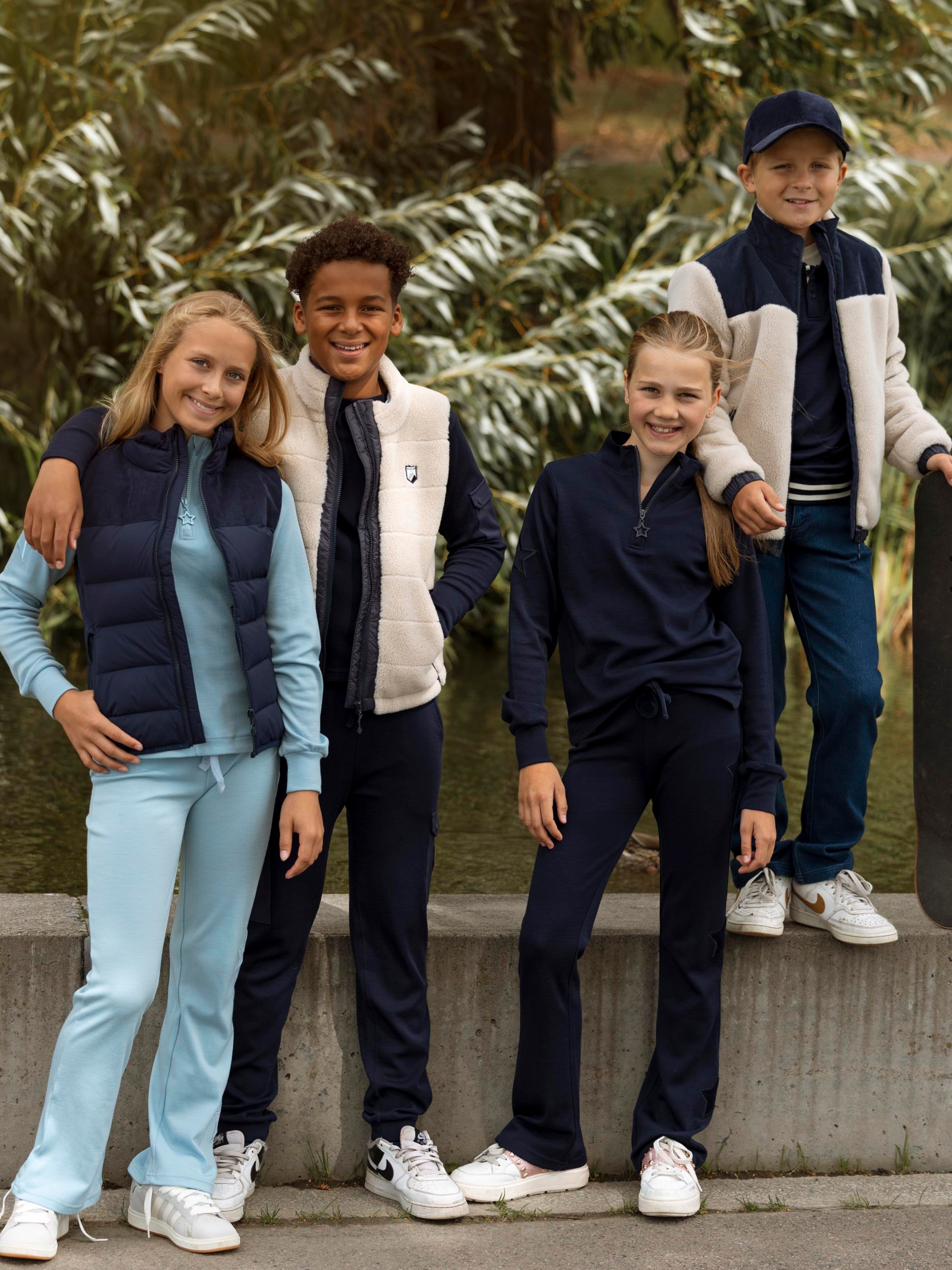 Veslepiggen Merino Half-zip Blue Ink