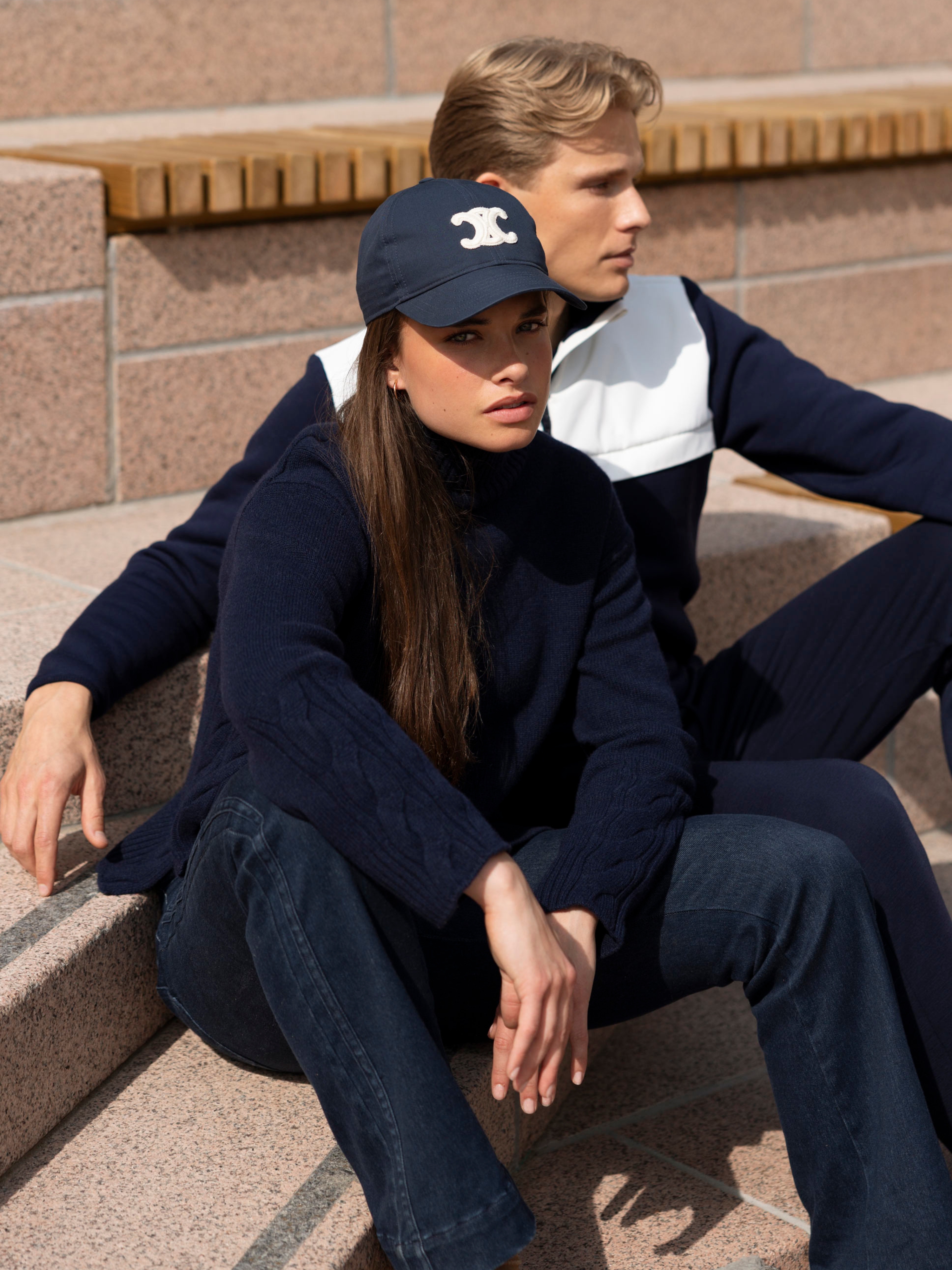 Hettpiggen Strikkegenser  Blue Ink