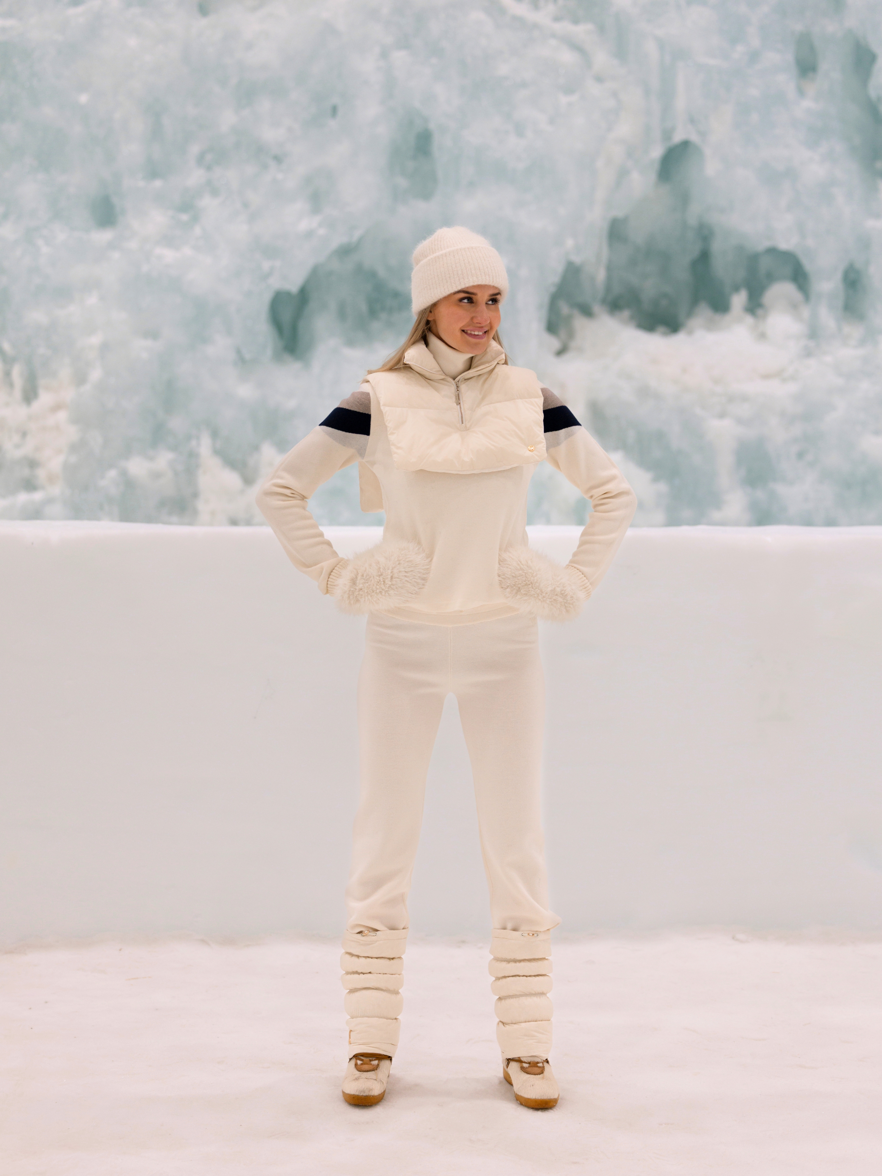 Hemsedal Strikket Ullbukse  White Swan