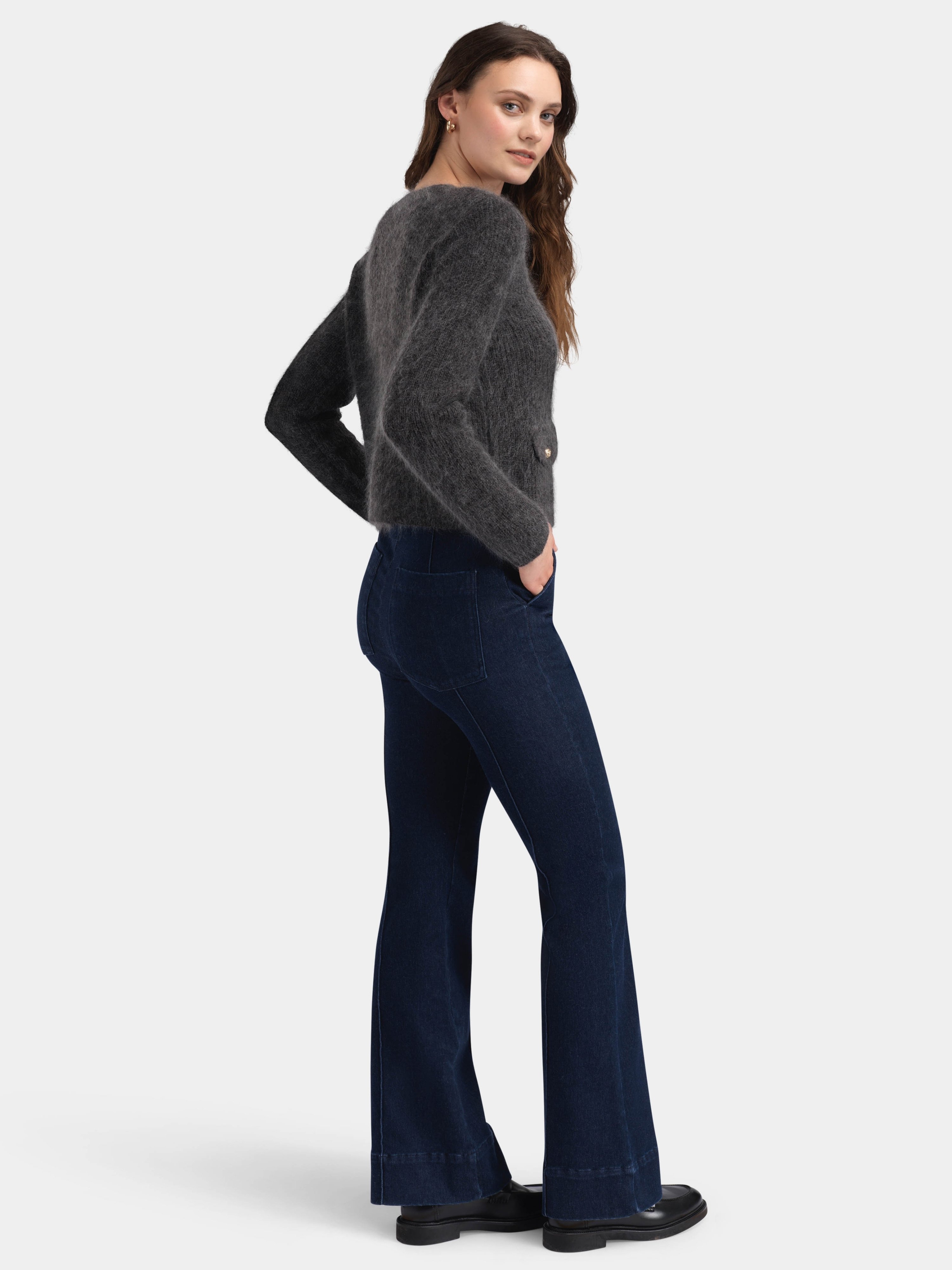 Lista Ull Strikkejakke  Charcoal grey