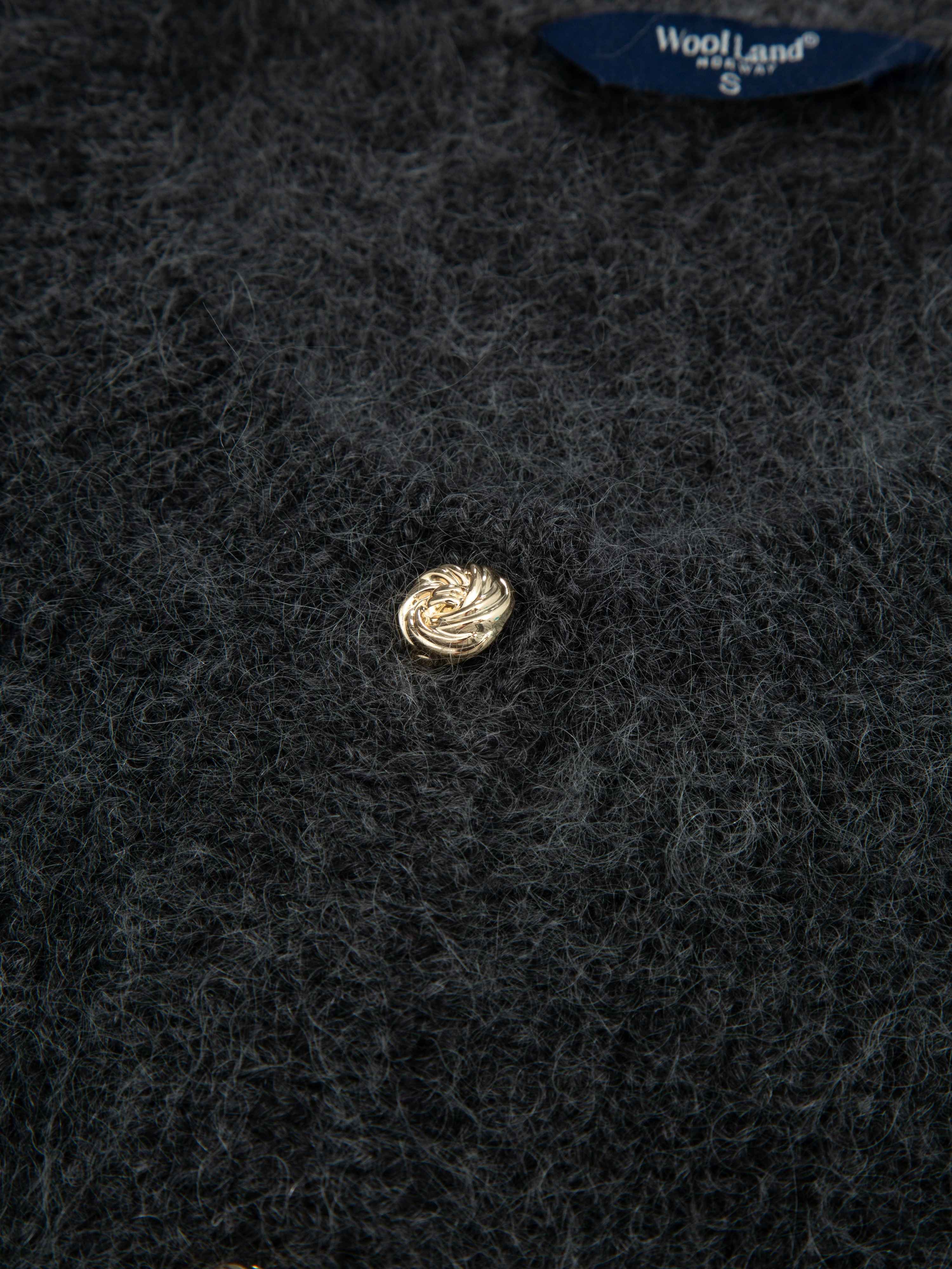 Lista Ull Strikkejakke  Charcoal grey