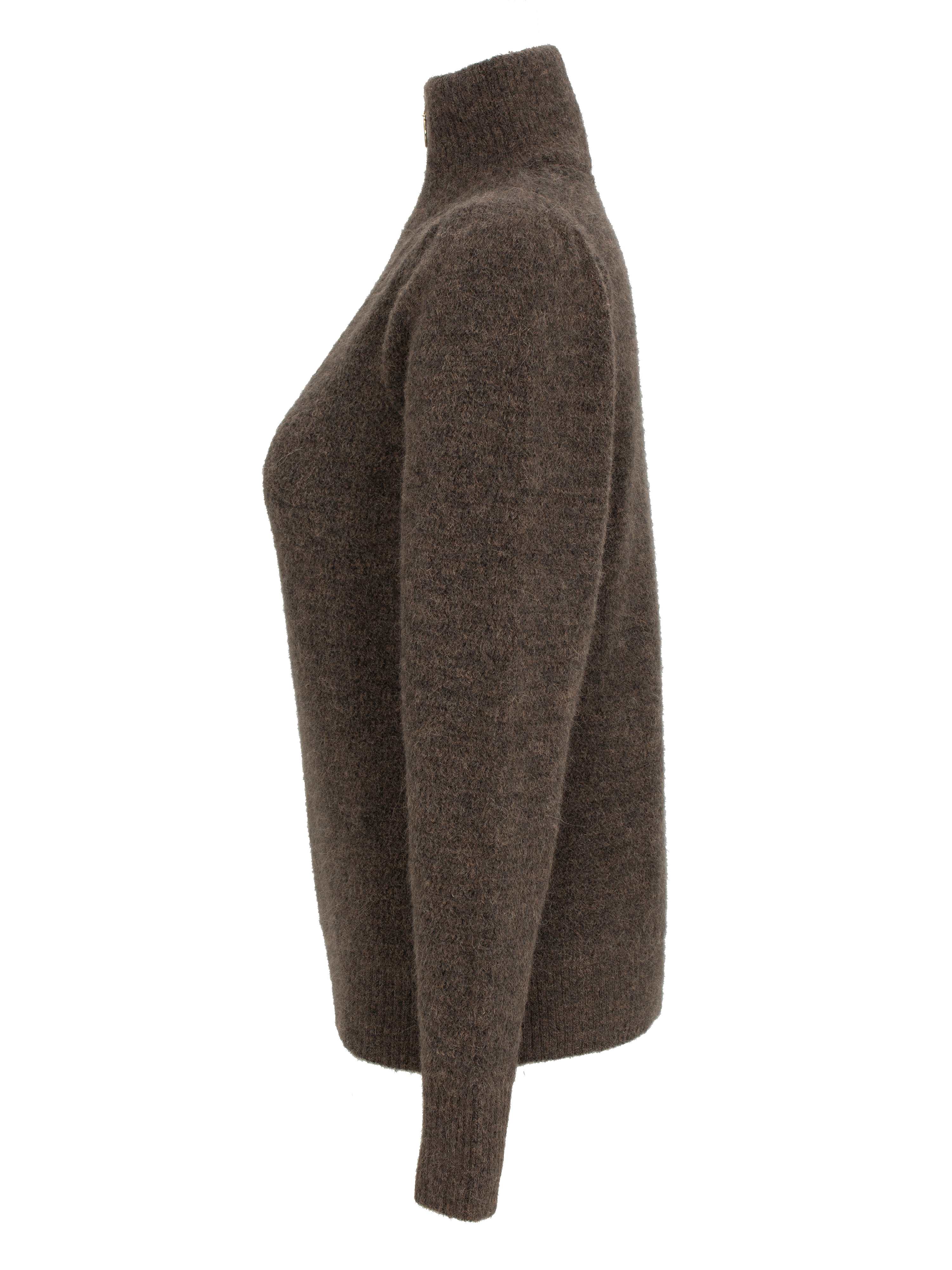 Loen Alpakka Strikkegenser Light Brown