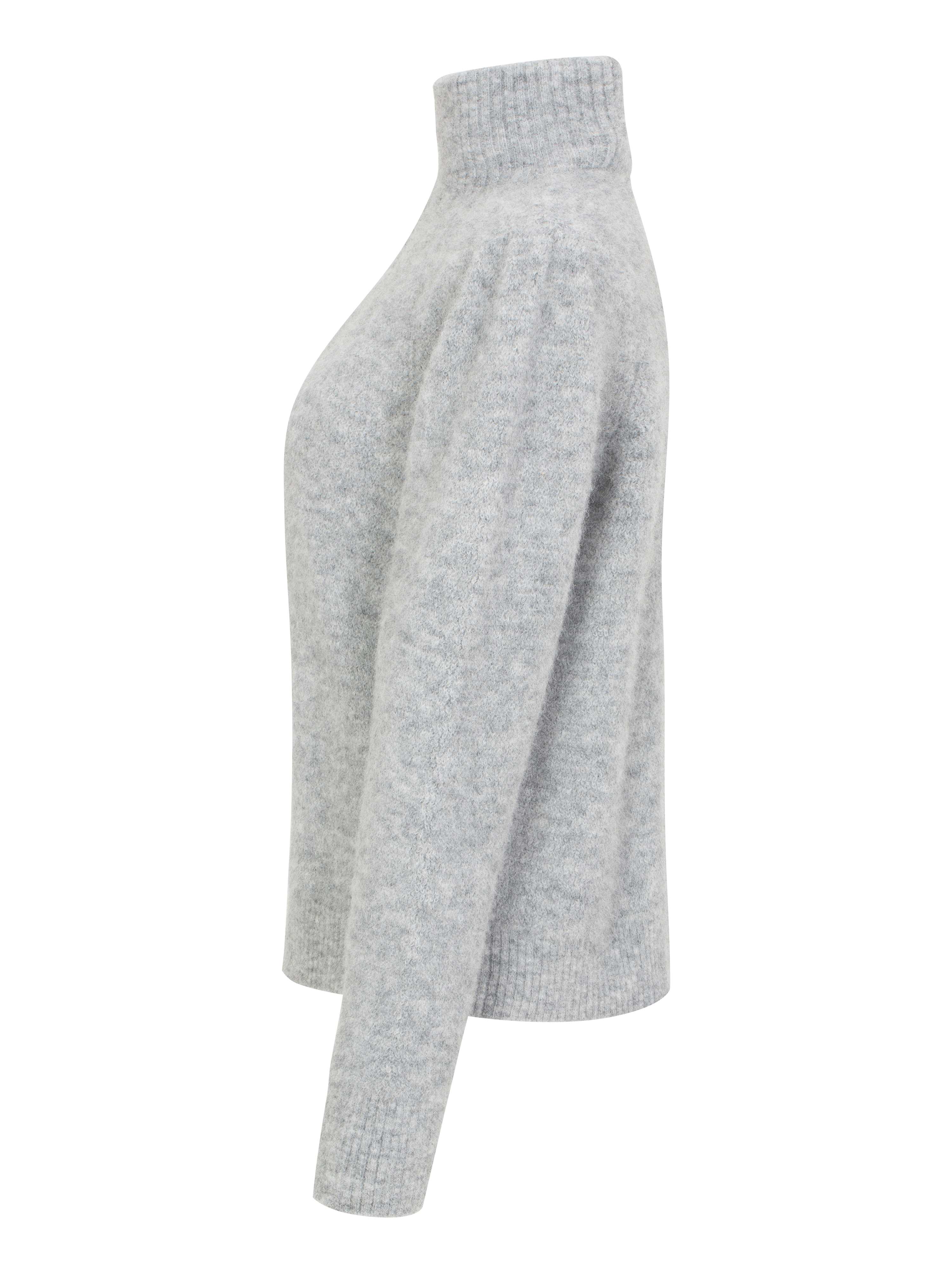 Loen Alpakka Strikkegenser Light Grey