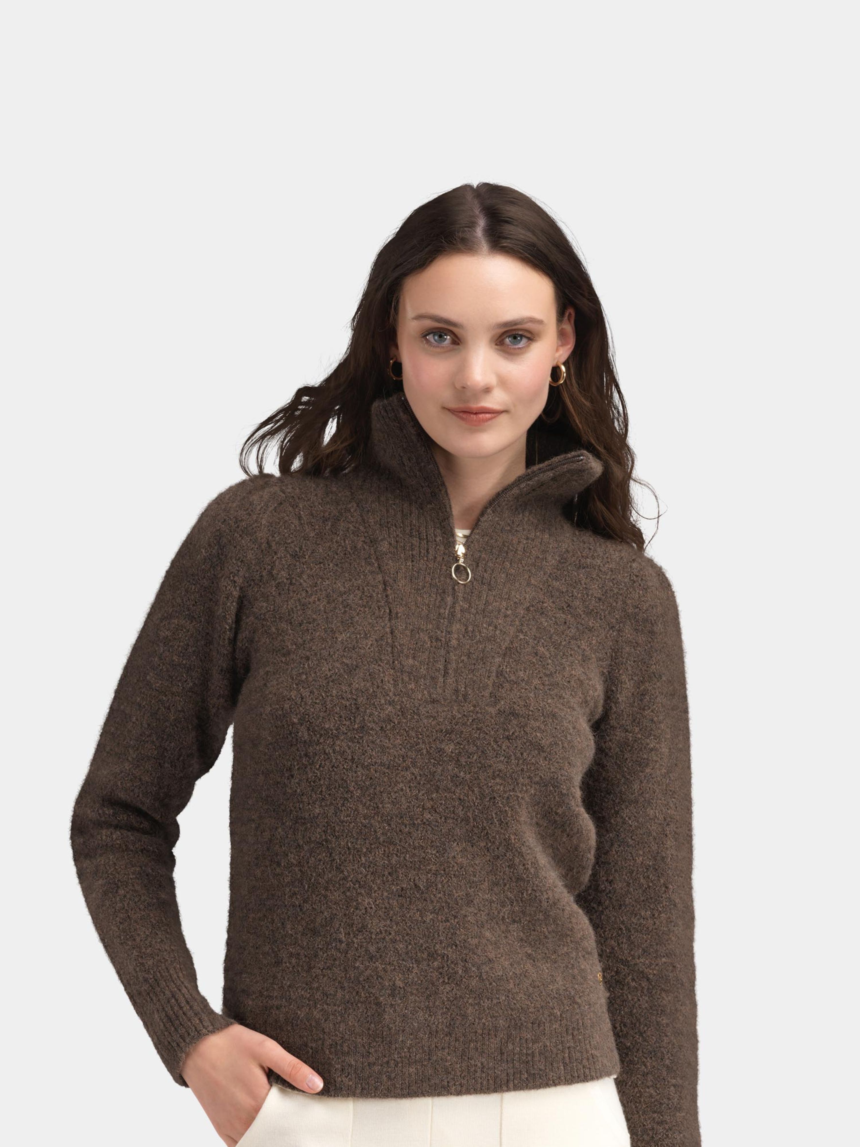 Loen Alpakka Strikkegenser Light Brown