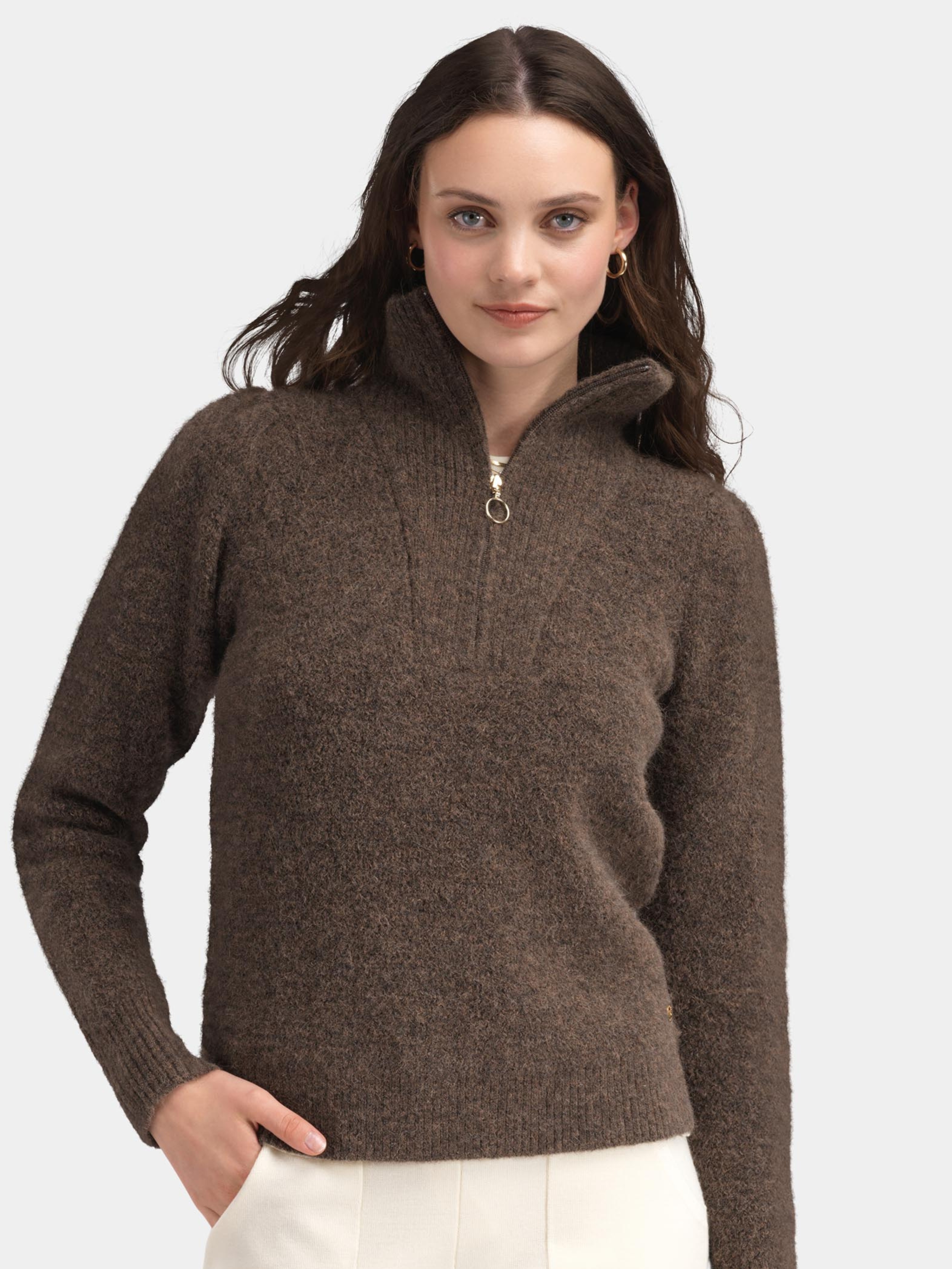 Loen Strikkegenser Light Brown