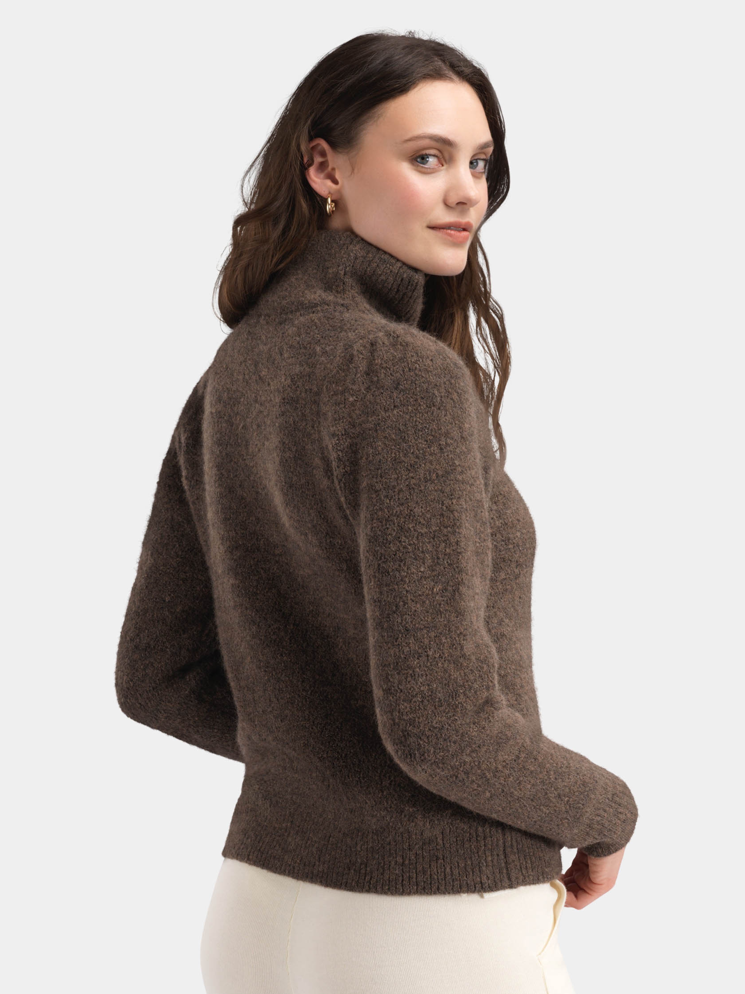 Loen Strikkegenser Light Brown