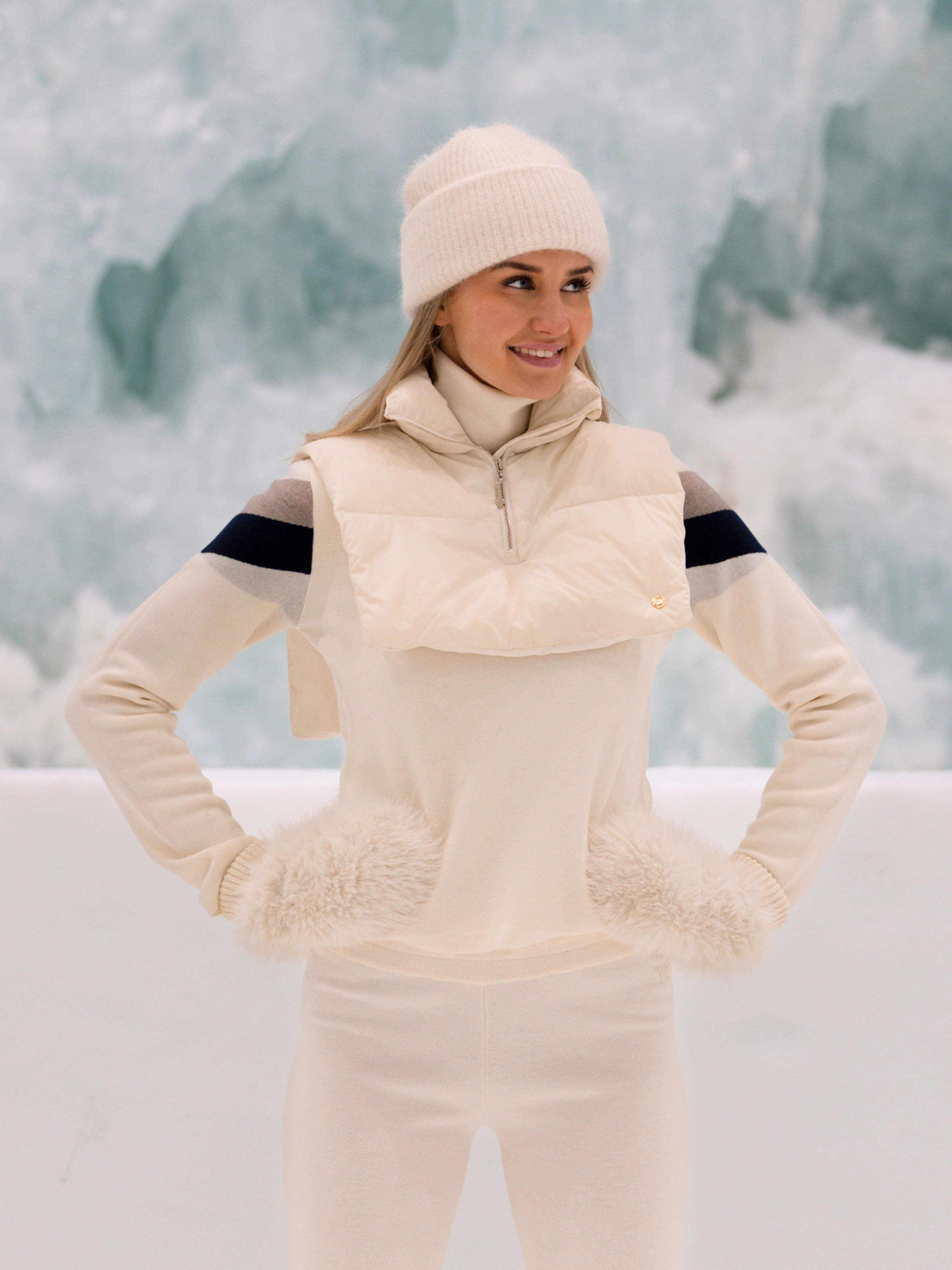 Raulandstind Strikket Lue Cream