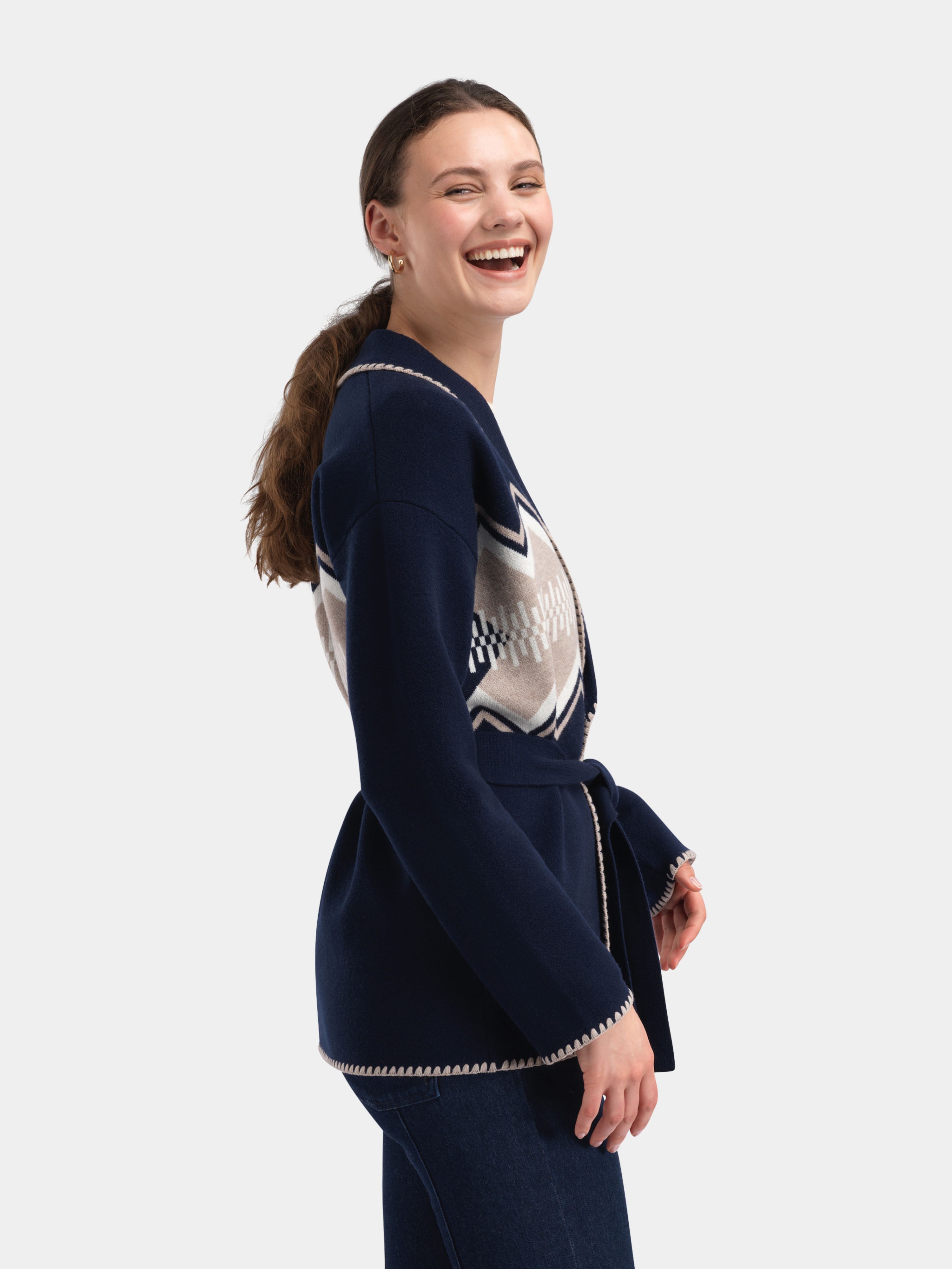 Rondslottet Cardigan Blue Ink