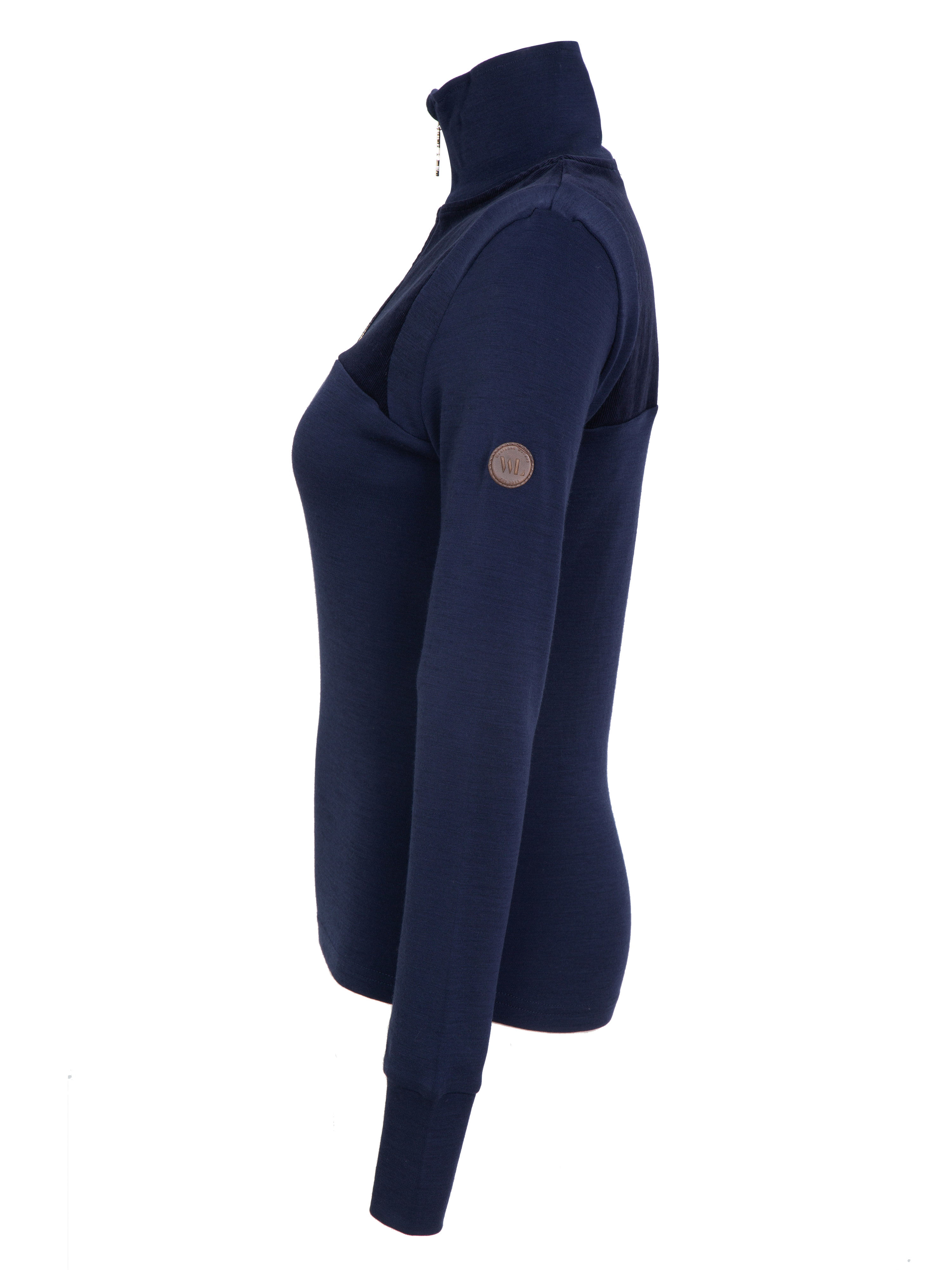Sirdal Merino Cord Half-zip Blue Ink