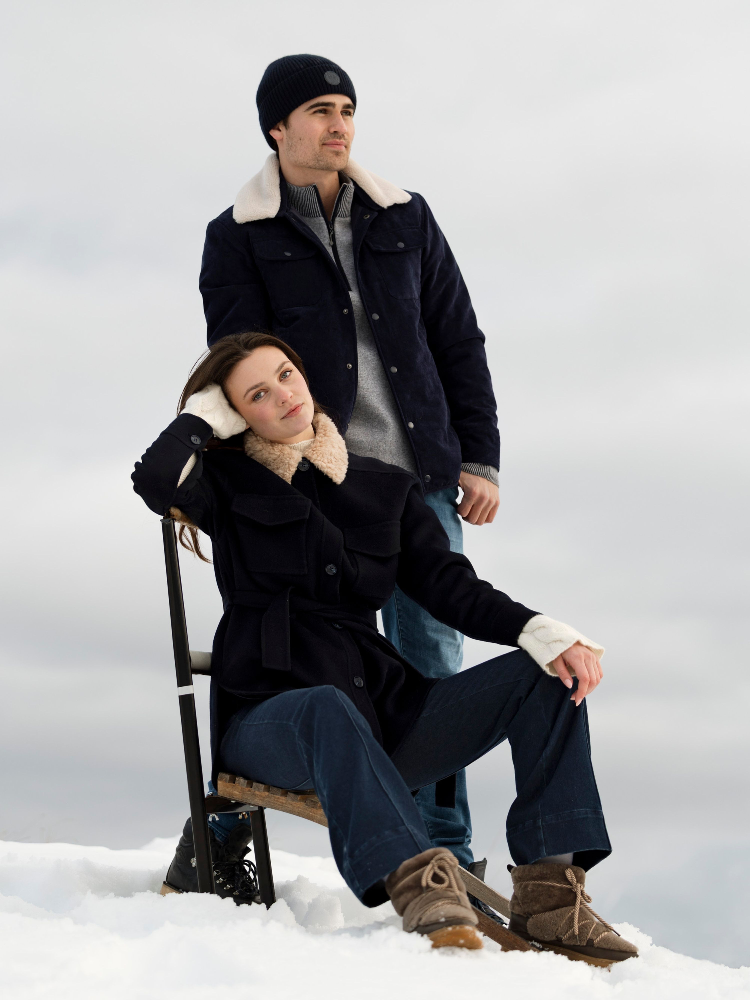 Skålatårnet Ullkåpe Dark Blue