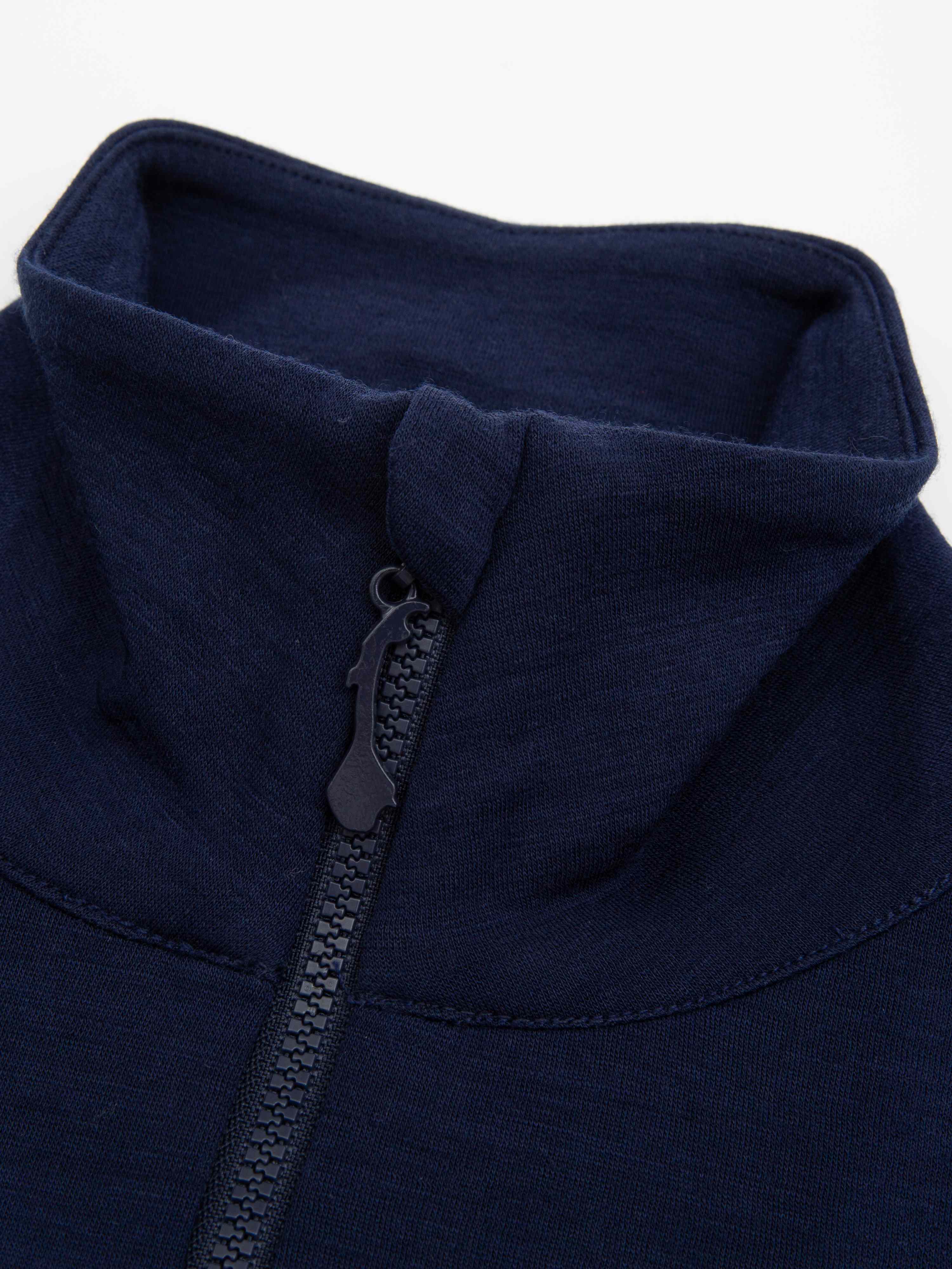 Vegglifjell Half-Zip Ulltrøye Blue Ink / Snow White