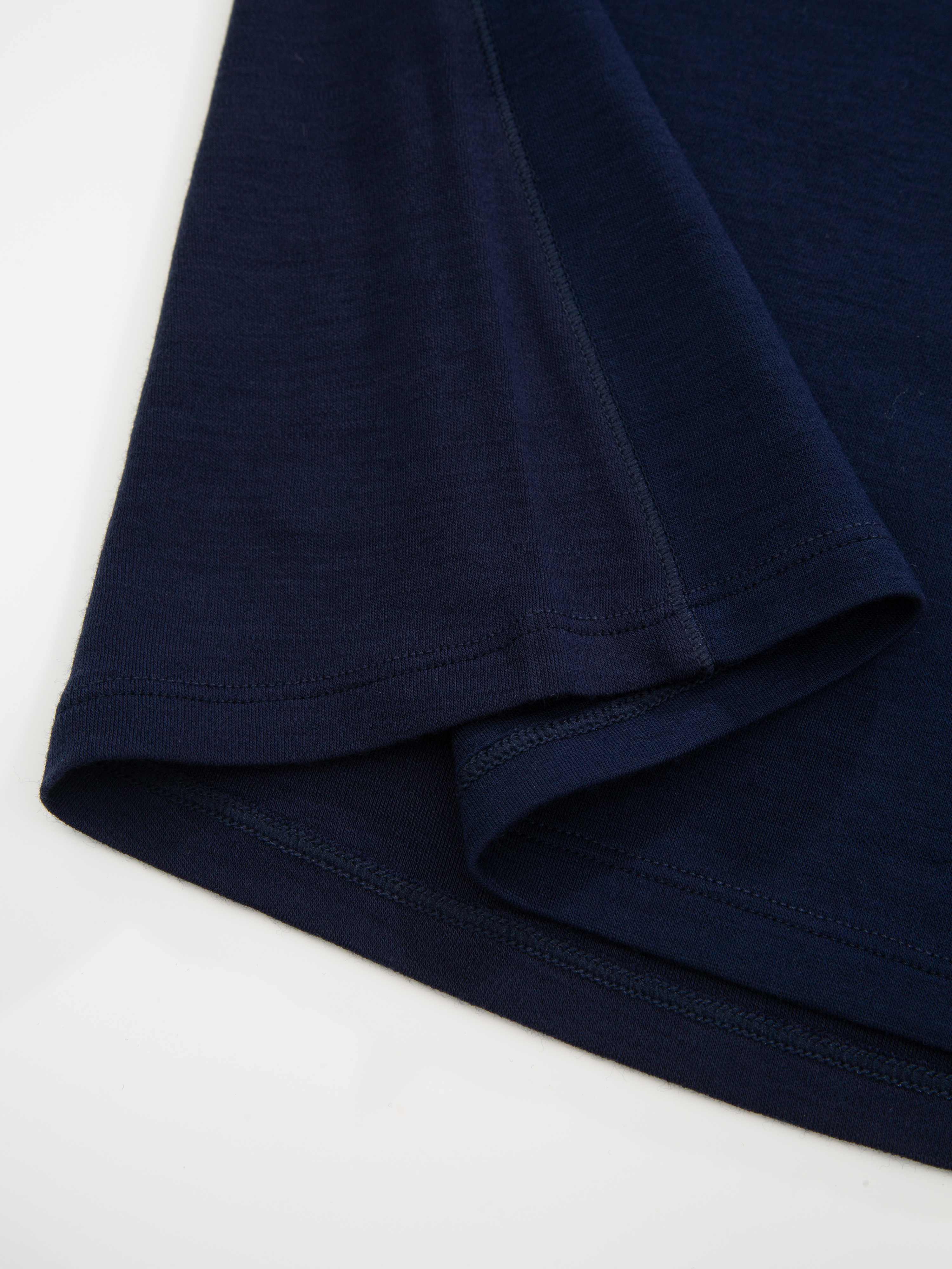 Vegglifjell Half-Zip Ulltrøye Blue Ink / Snow White