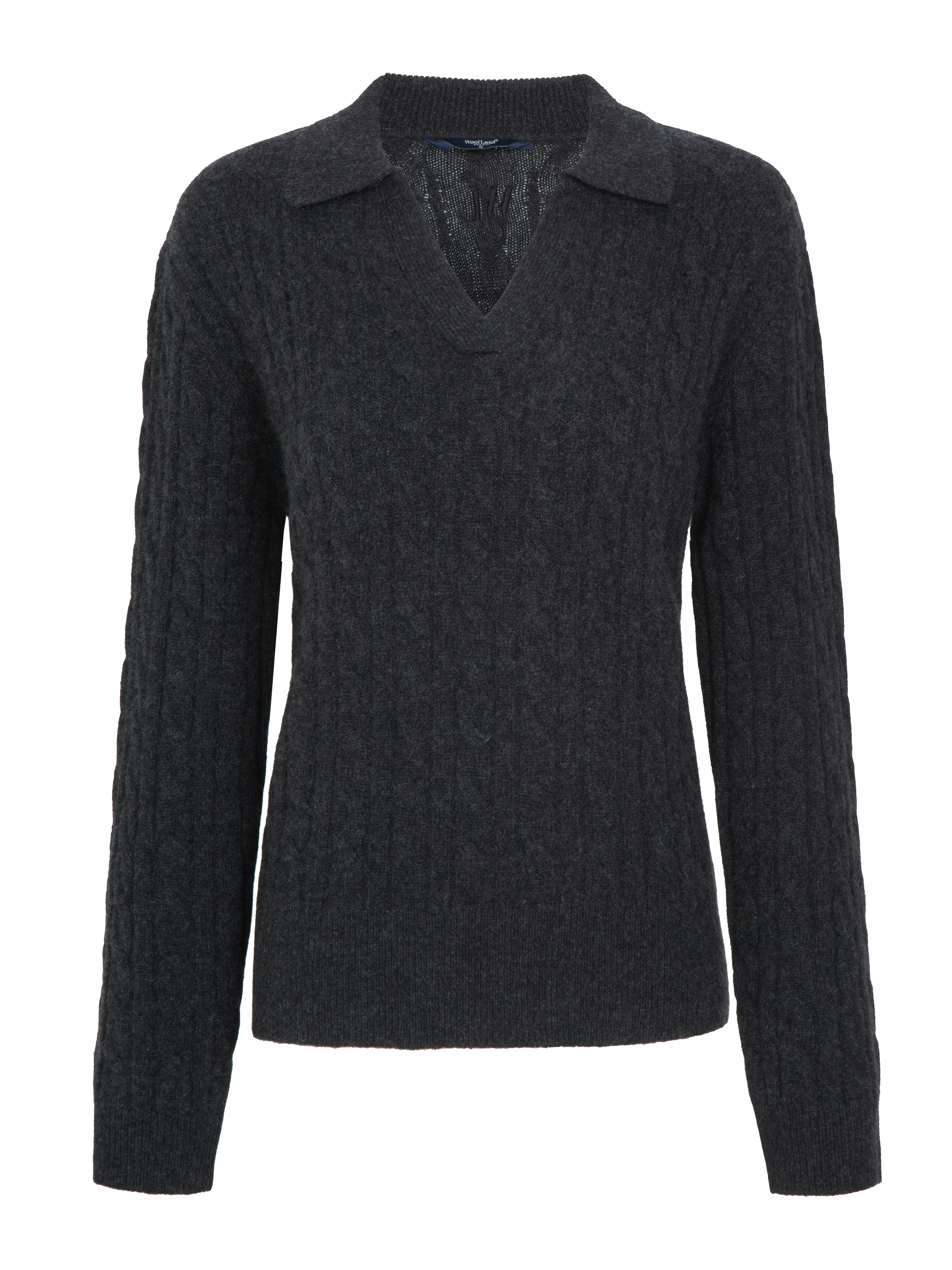 Vestli Kabelstrikket genser  Charcoal Grey
