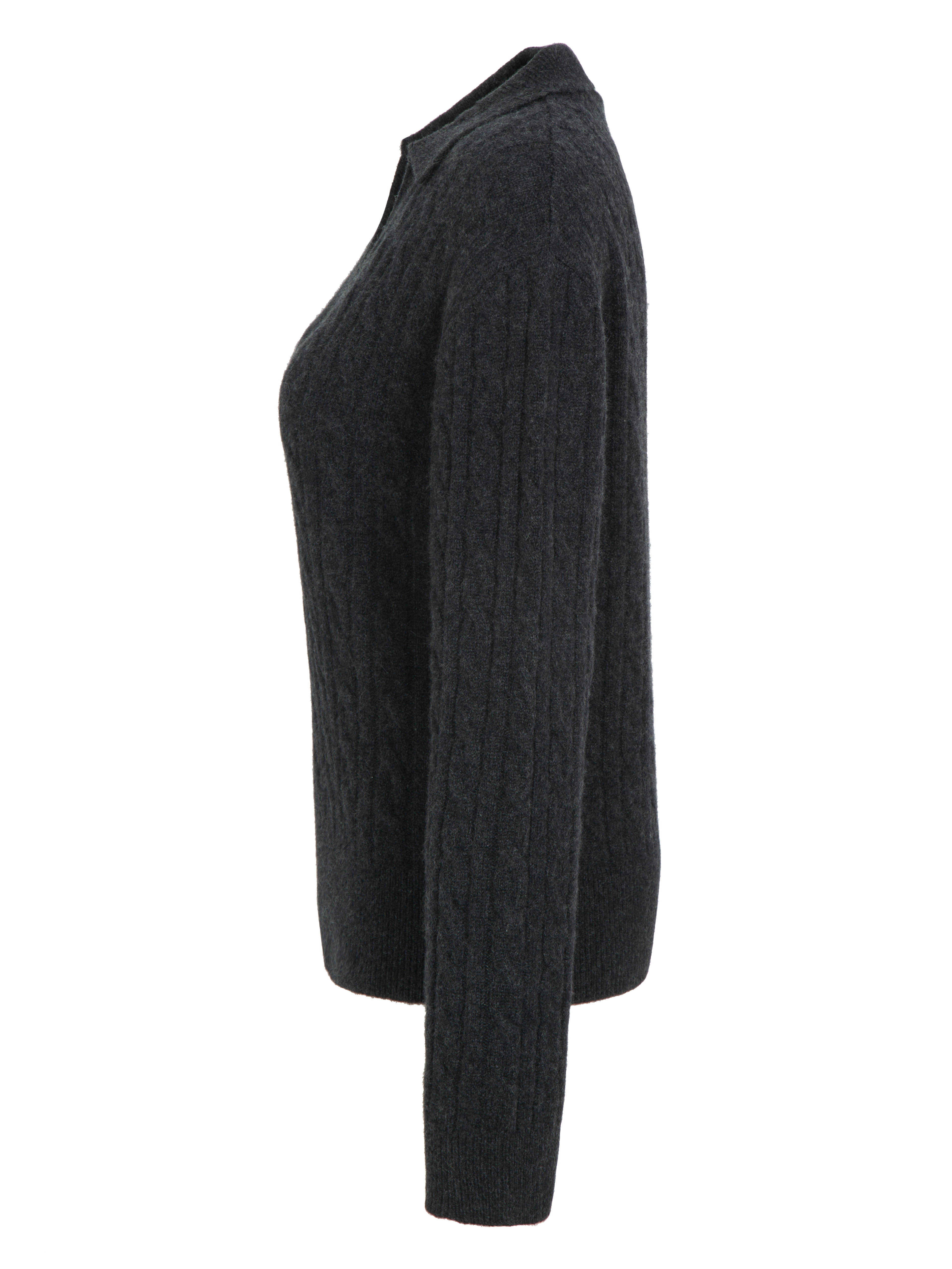 Vestli Kabelstrikket genser  Charcoal Grey