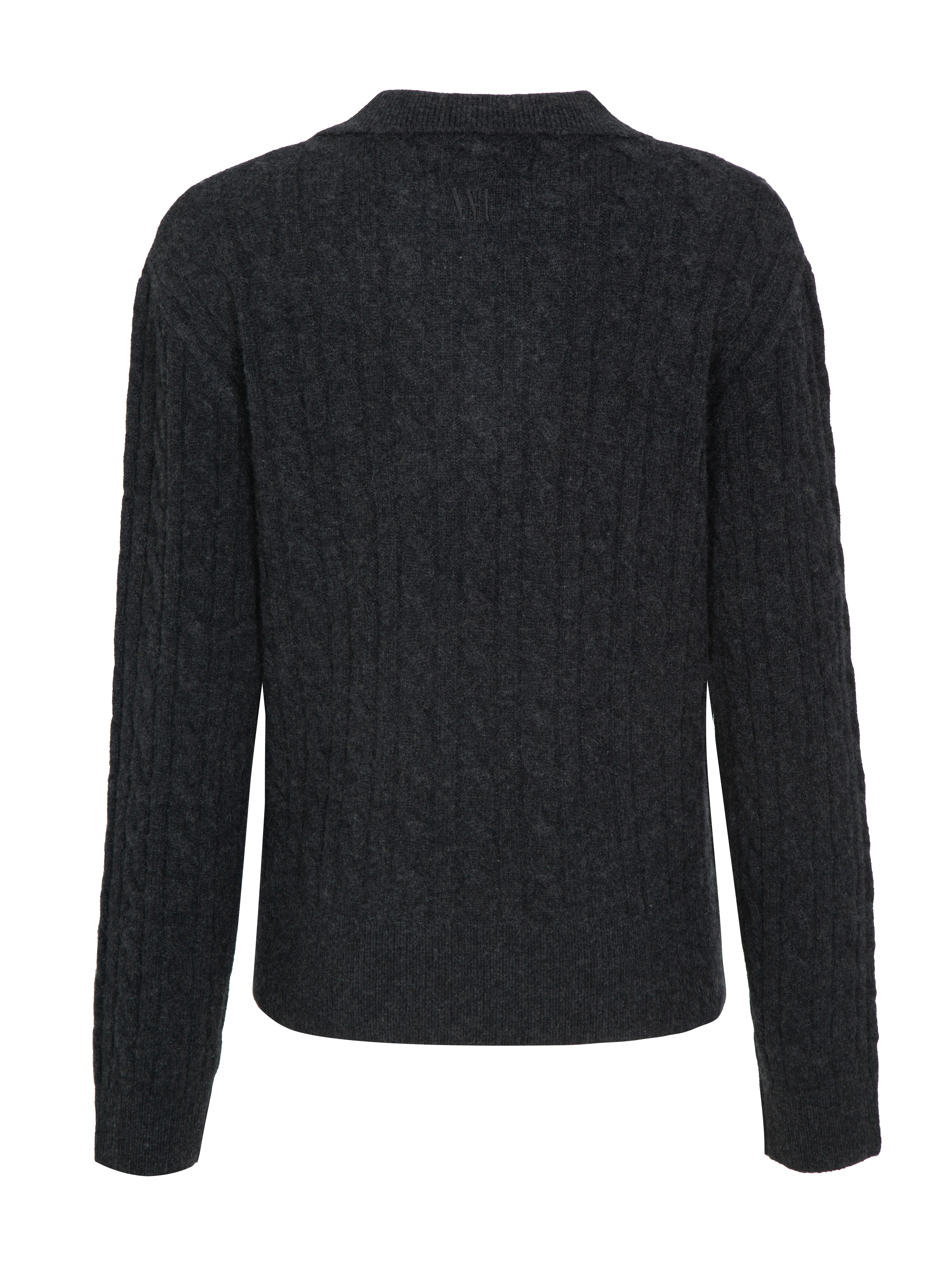 Vestli Kabelstrikket genser  Charcoal Grey