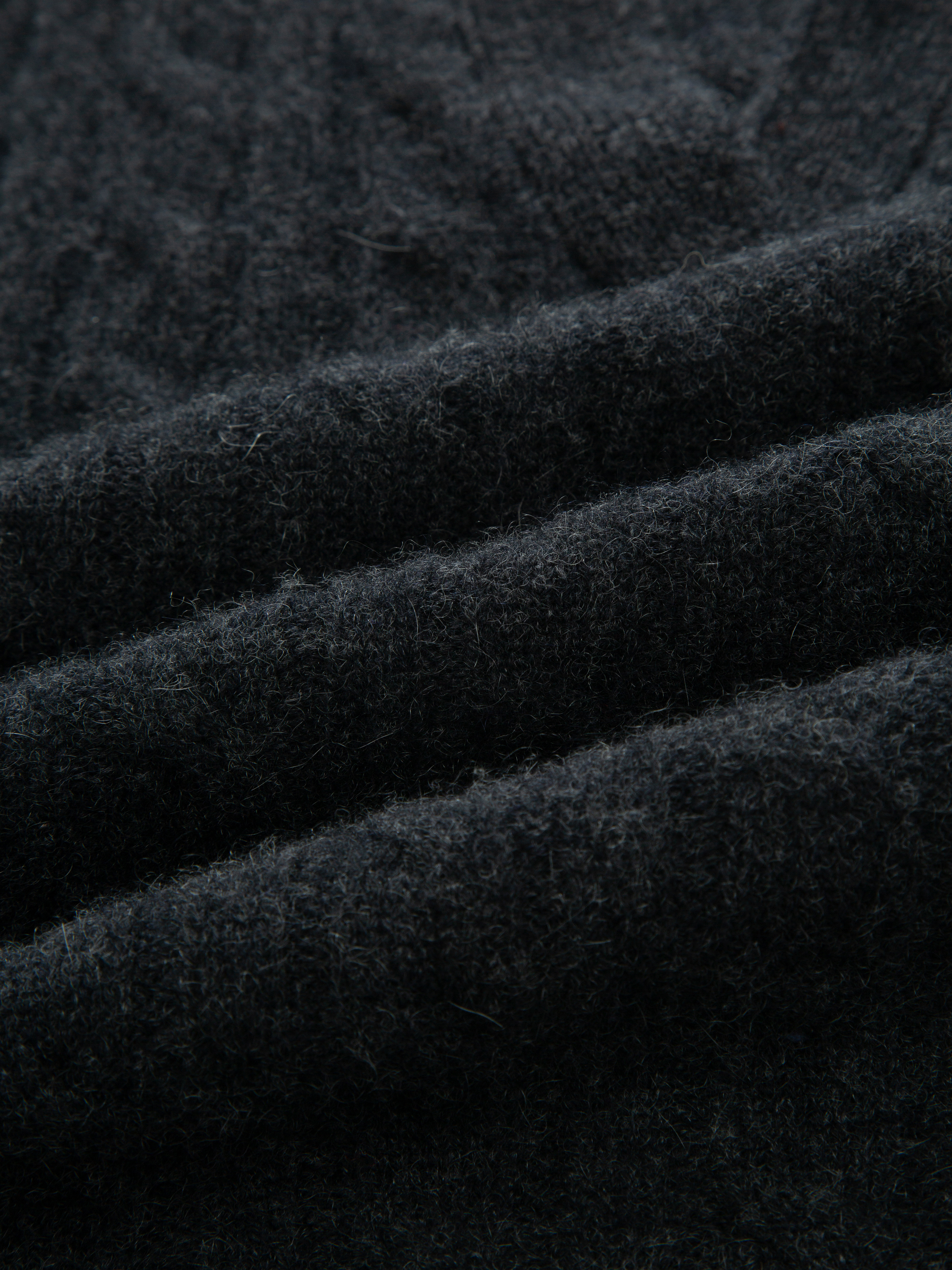 Vestli Kabelstrikket genser  Charcoal Grey