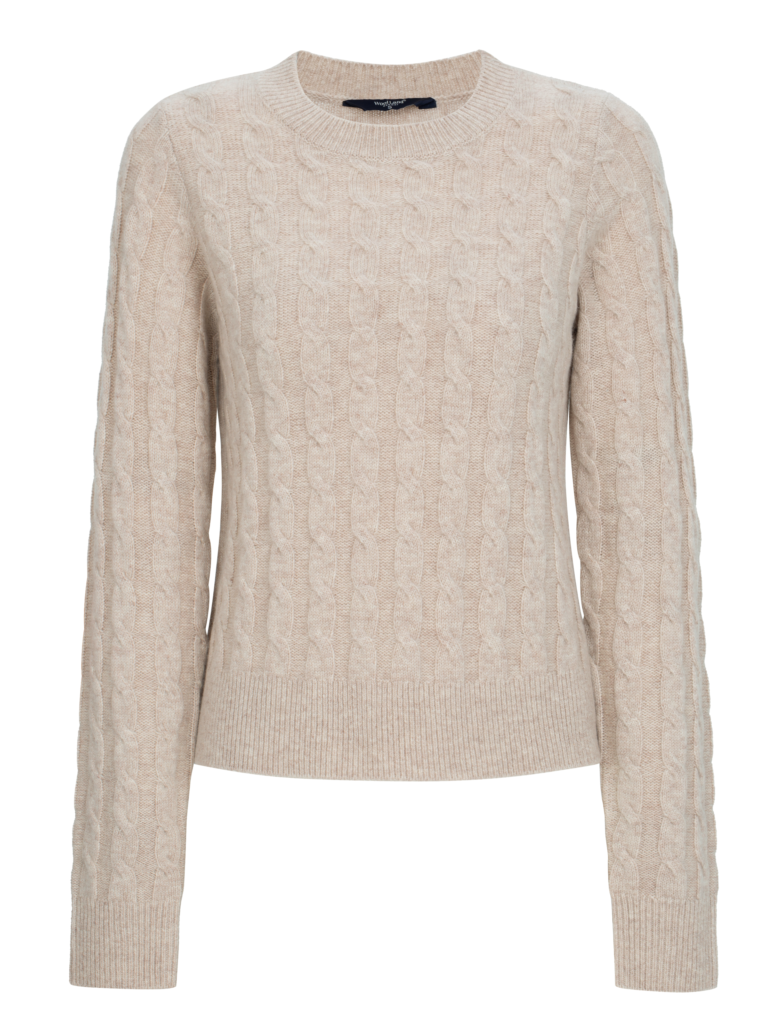 Vesttoppen Kabelstrikket genser Sand Melange