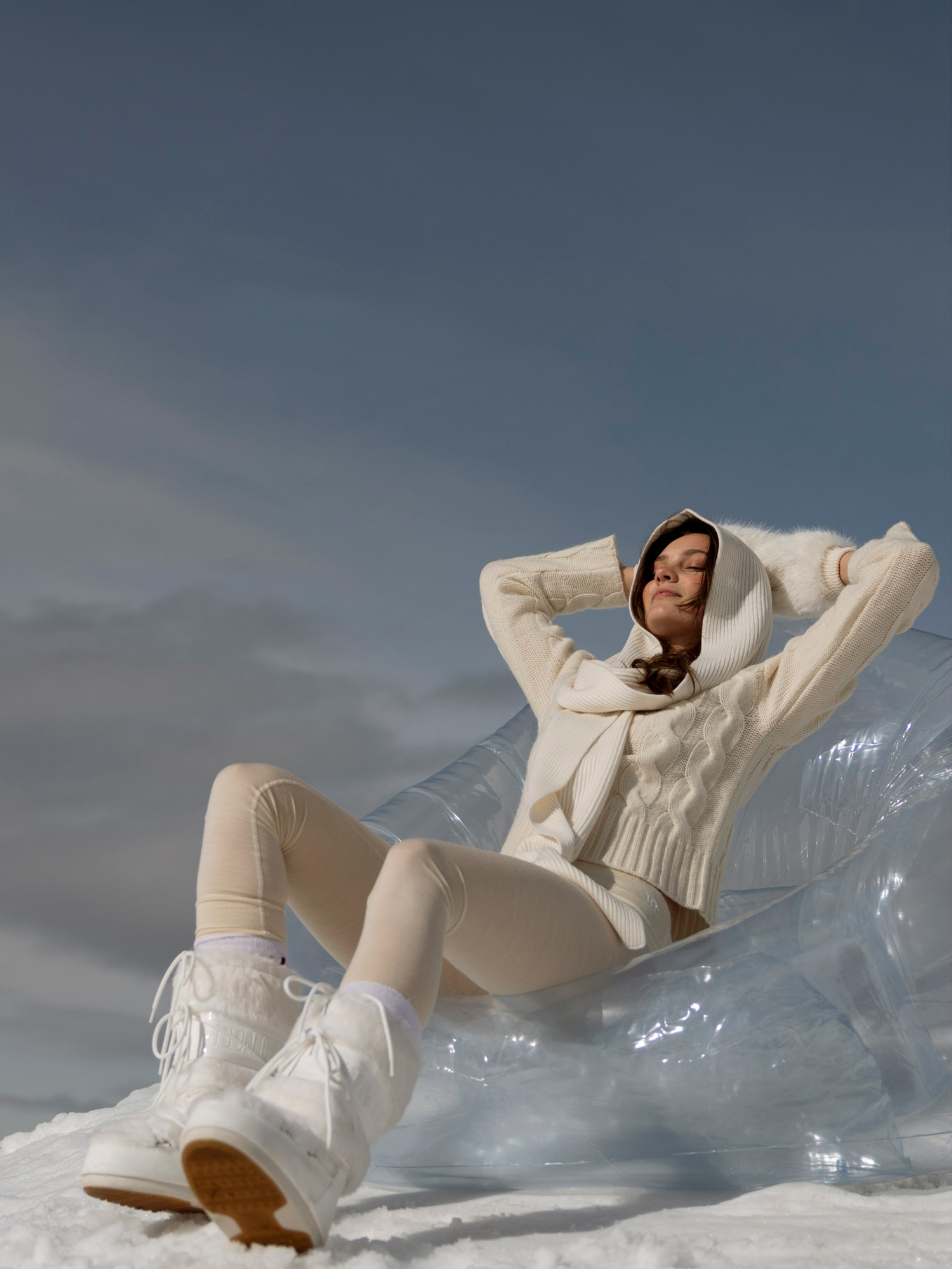 Vindfjellet Kabelstrikket Genser  Snow White