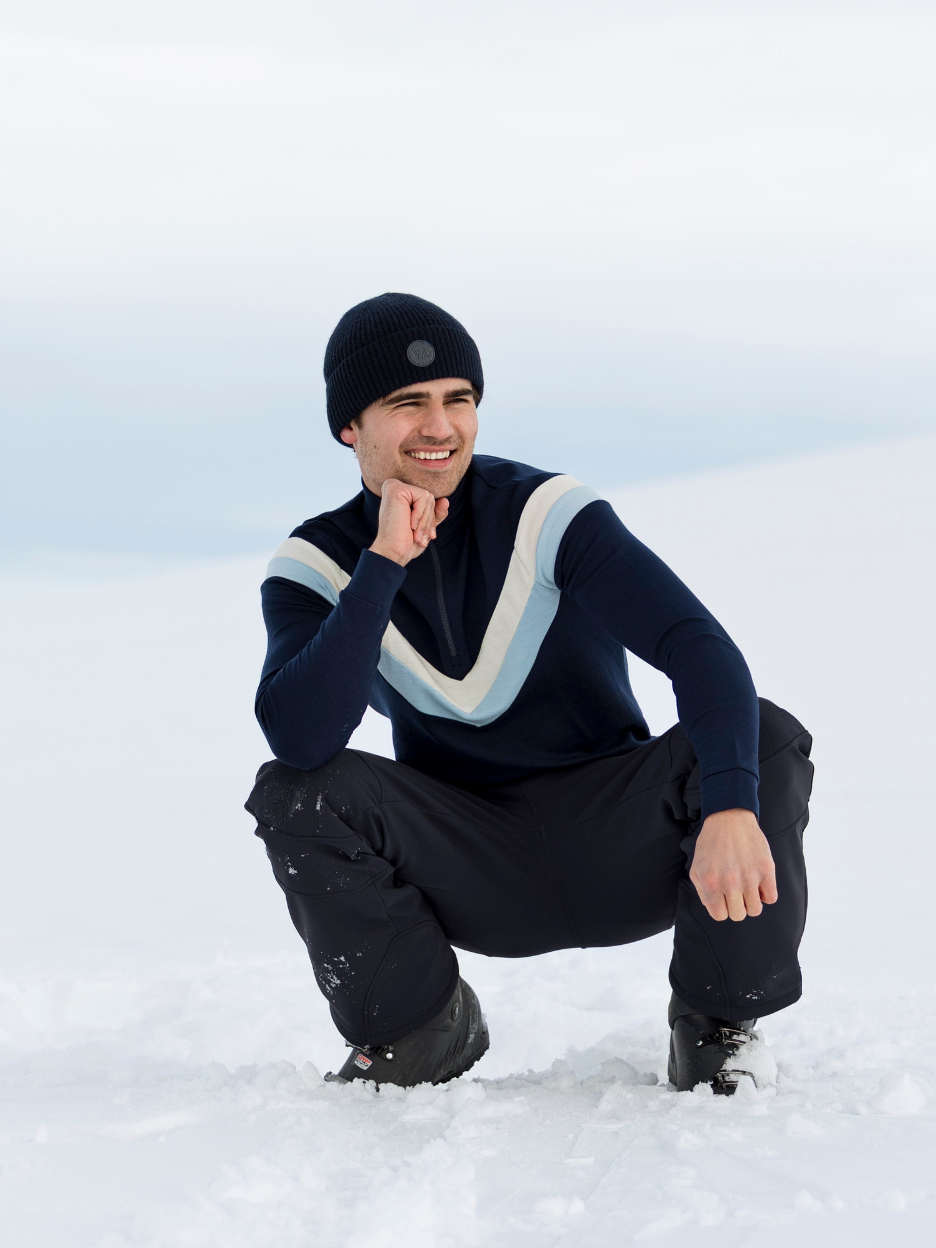 Furedalen Half-zip Ulltrøye Light Sky