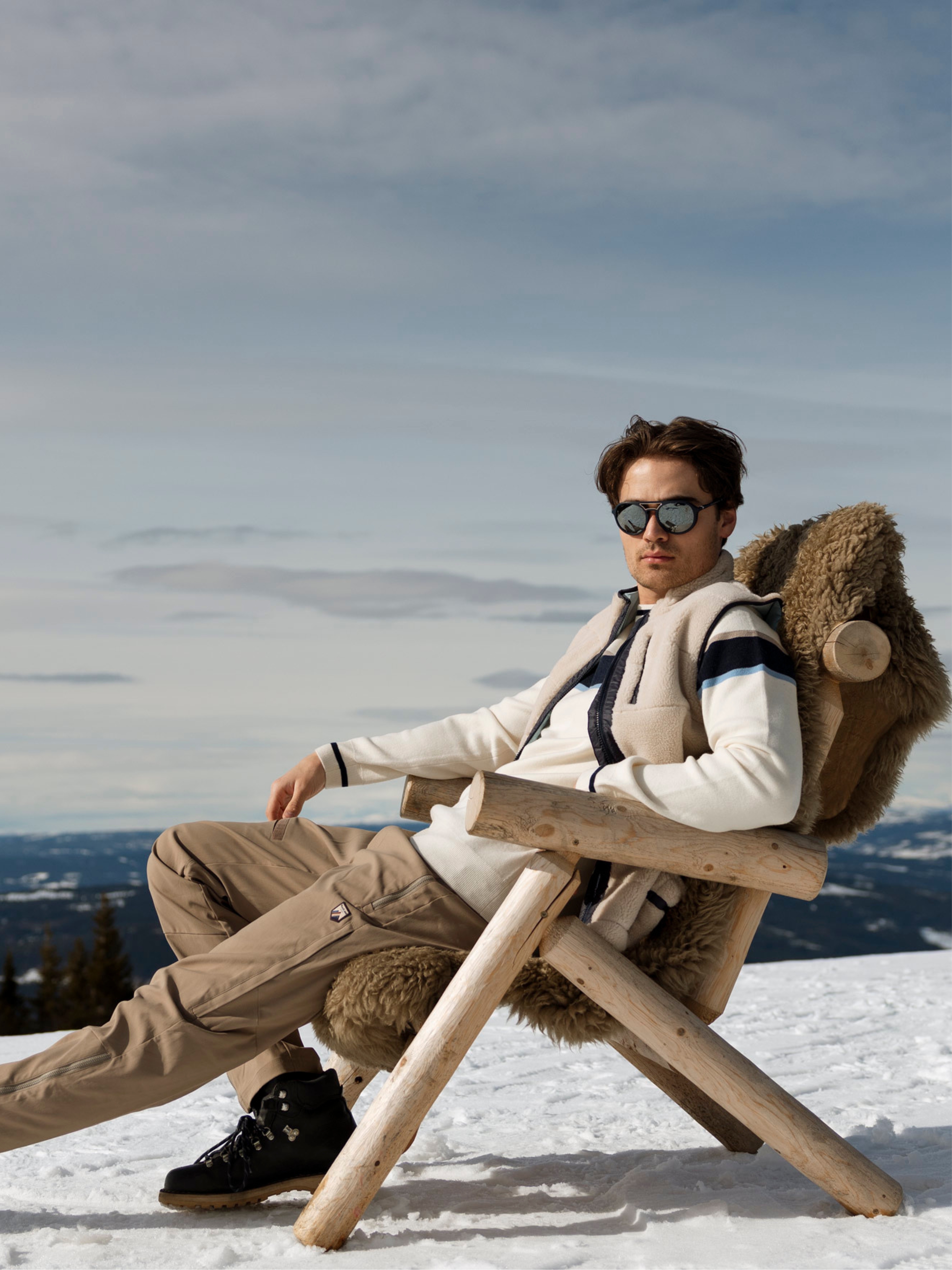 Nusfjord Fleece Vest Beige