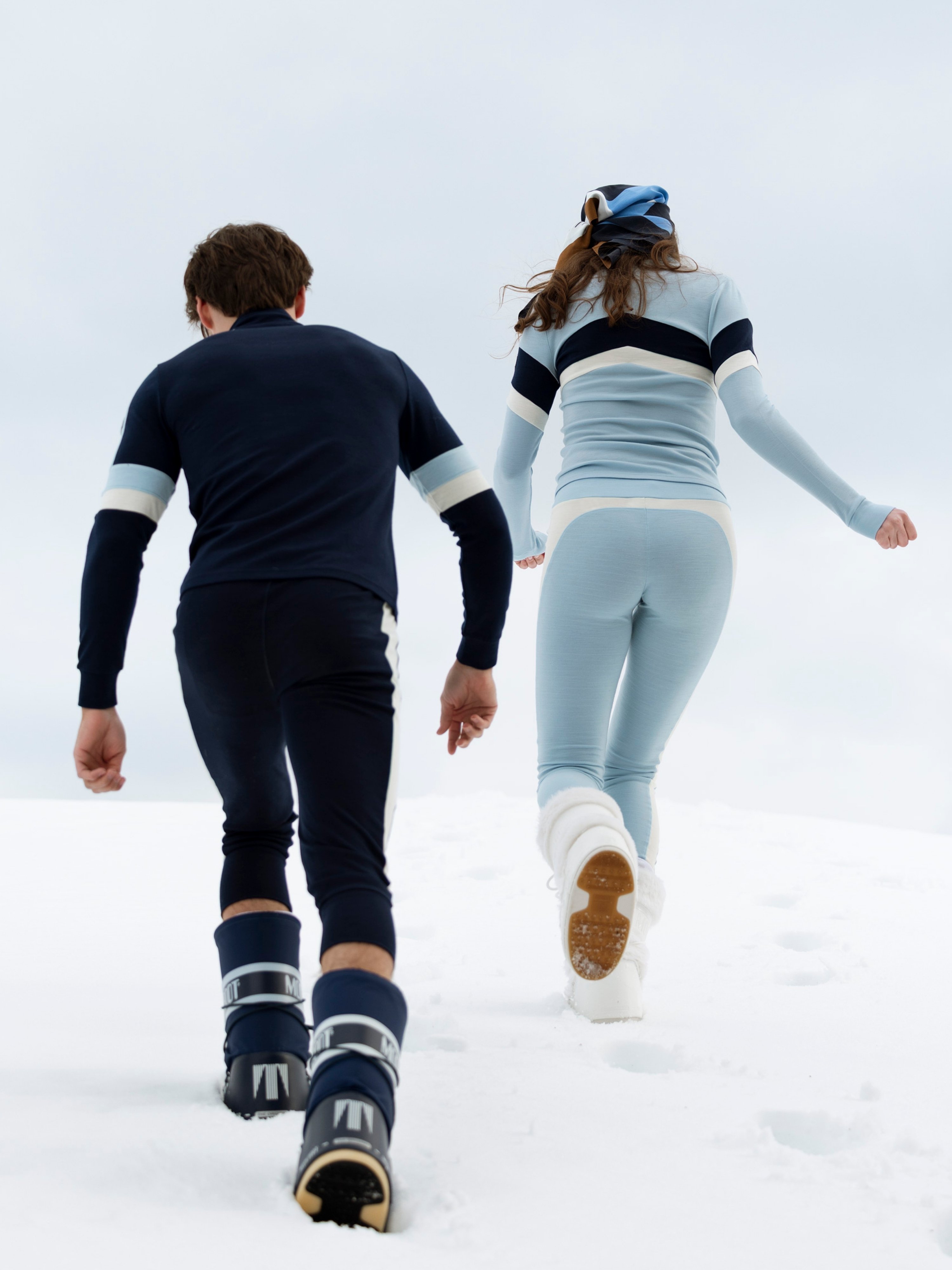 Rauland Half-zip Ulltrøye Blue Ink / Snow White