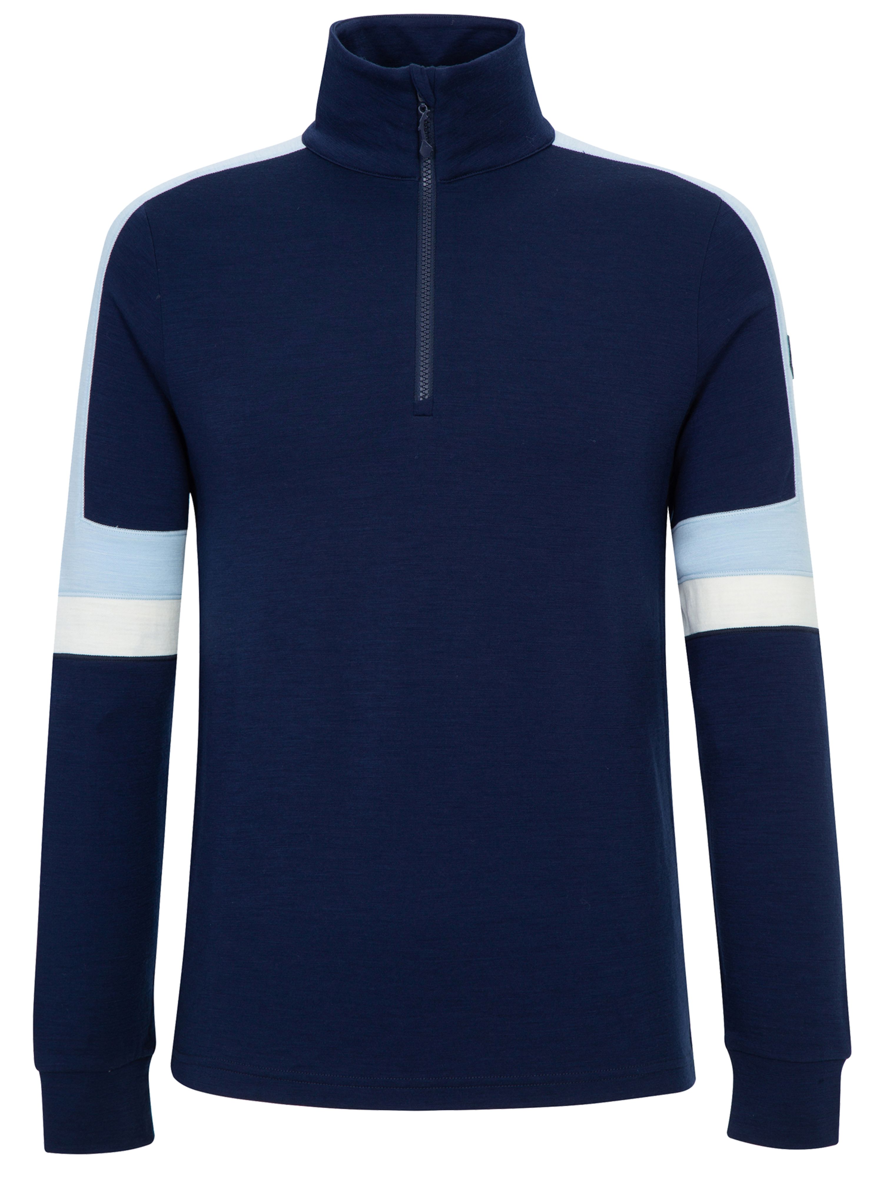 Rauland Half-zip Ulltrøye Blue Ink / Snow White