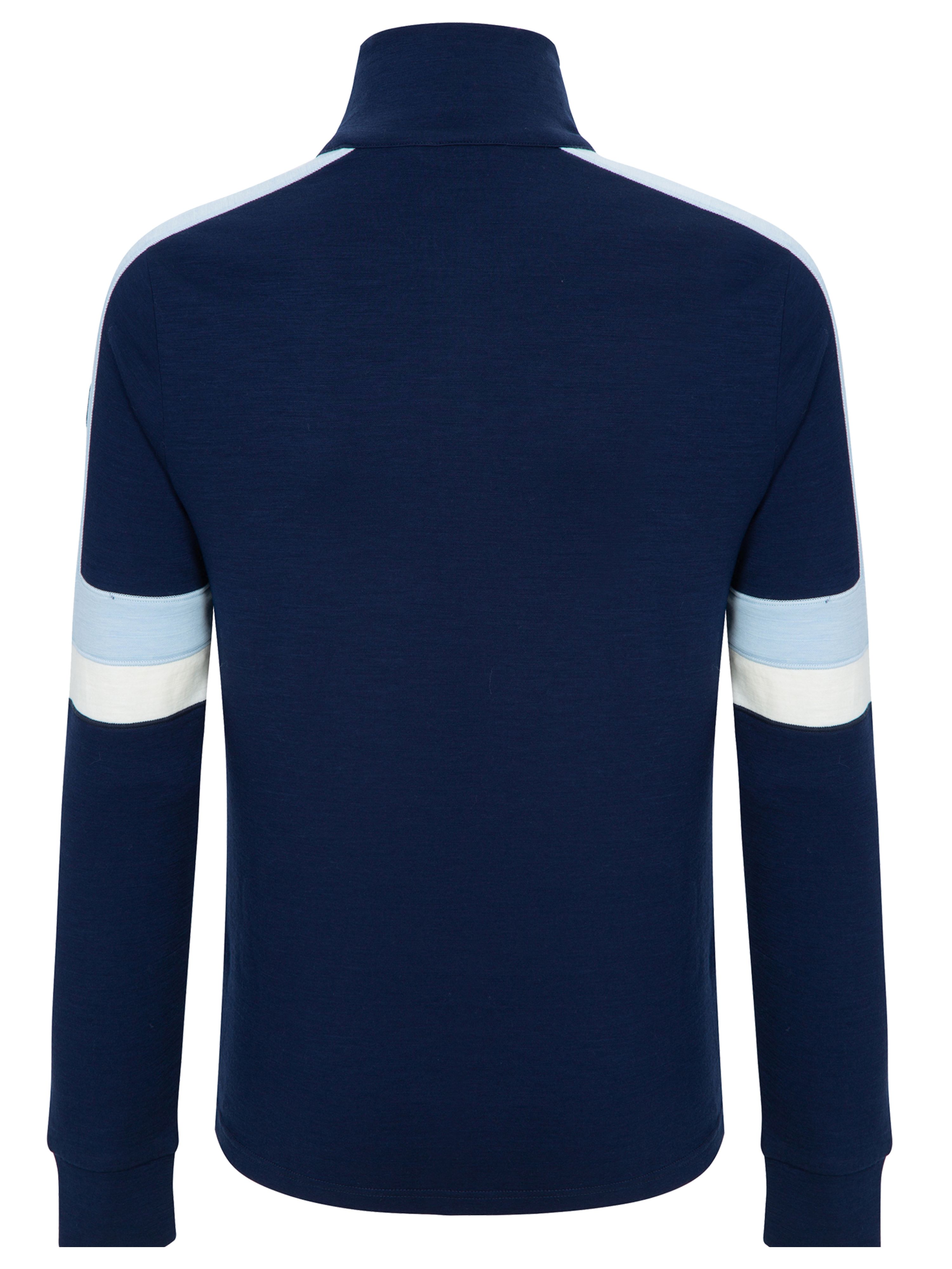 Rauland Half-zip Ulltrøye Blue Ink / Snow White