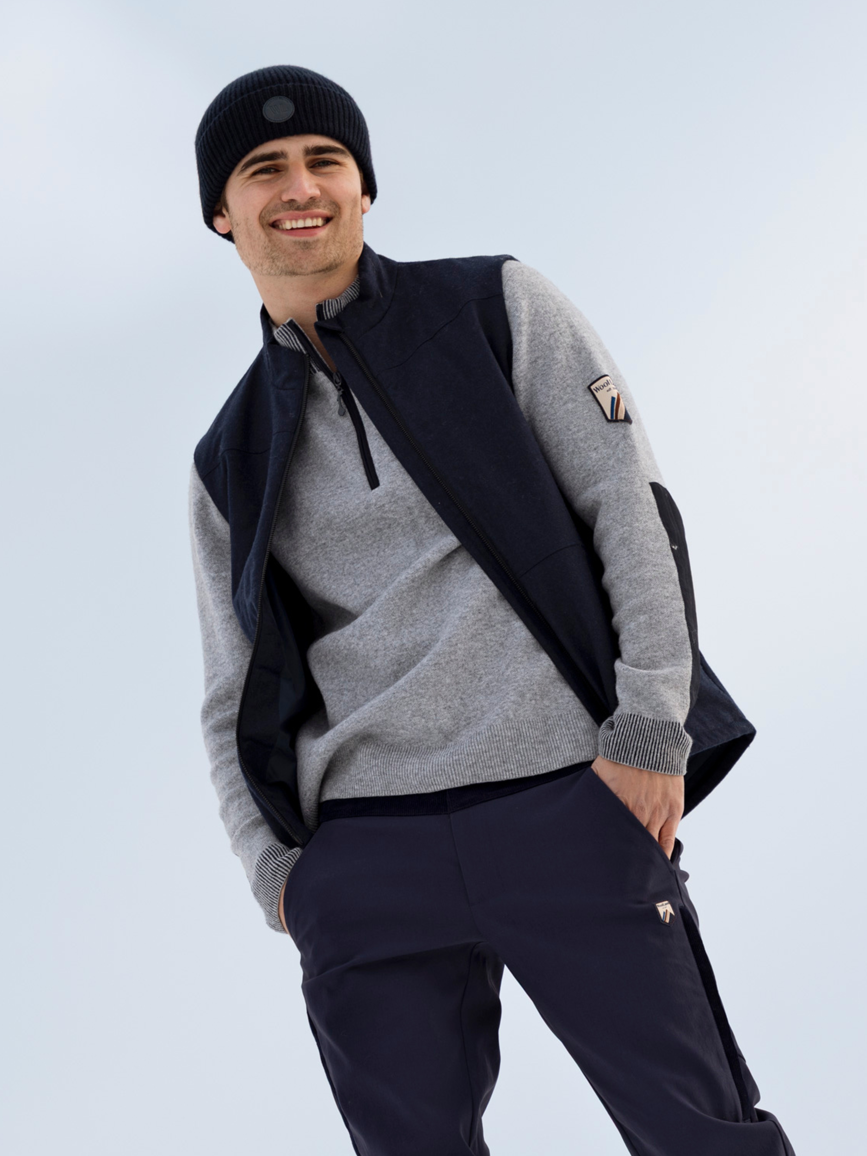 Tydal Half-Zip Ullgenser Grey Melange