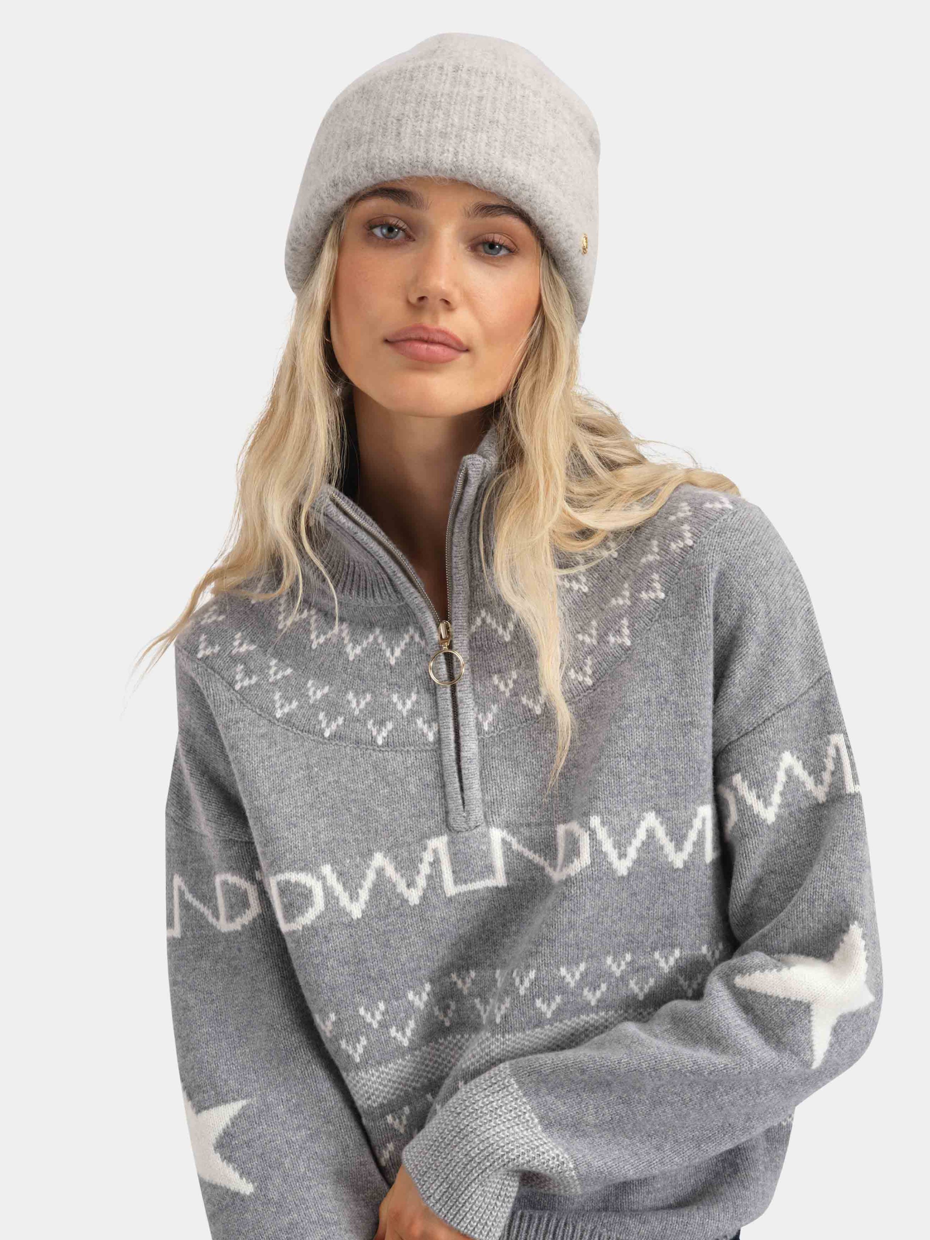 Raulandstind Strikket Lue Grey Melange