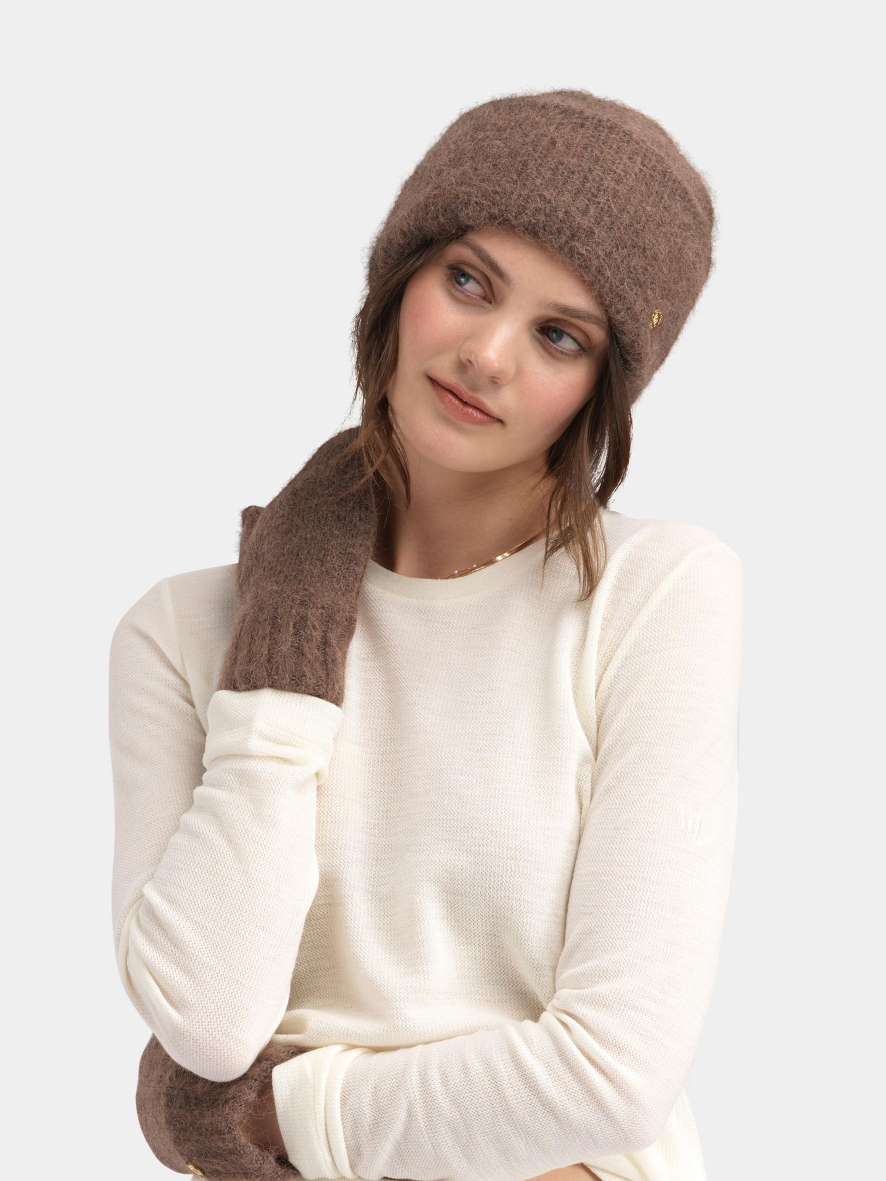 Raulandstind Strikket Lue Mocca