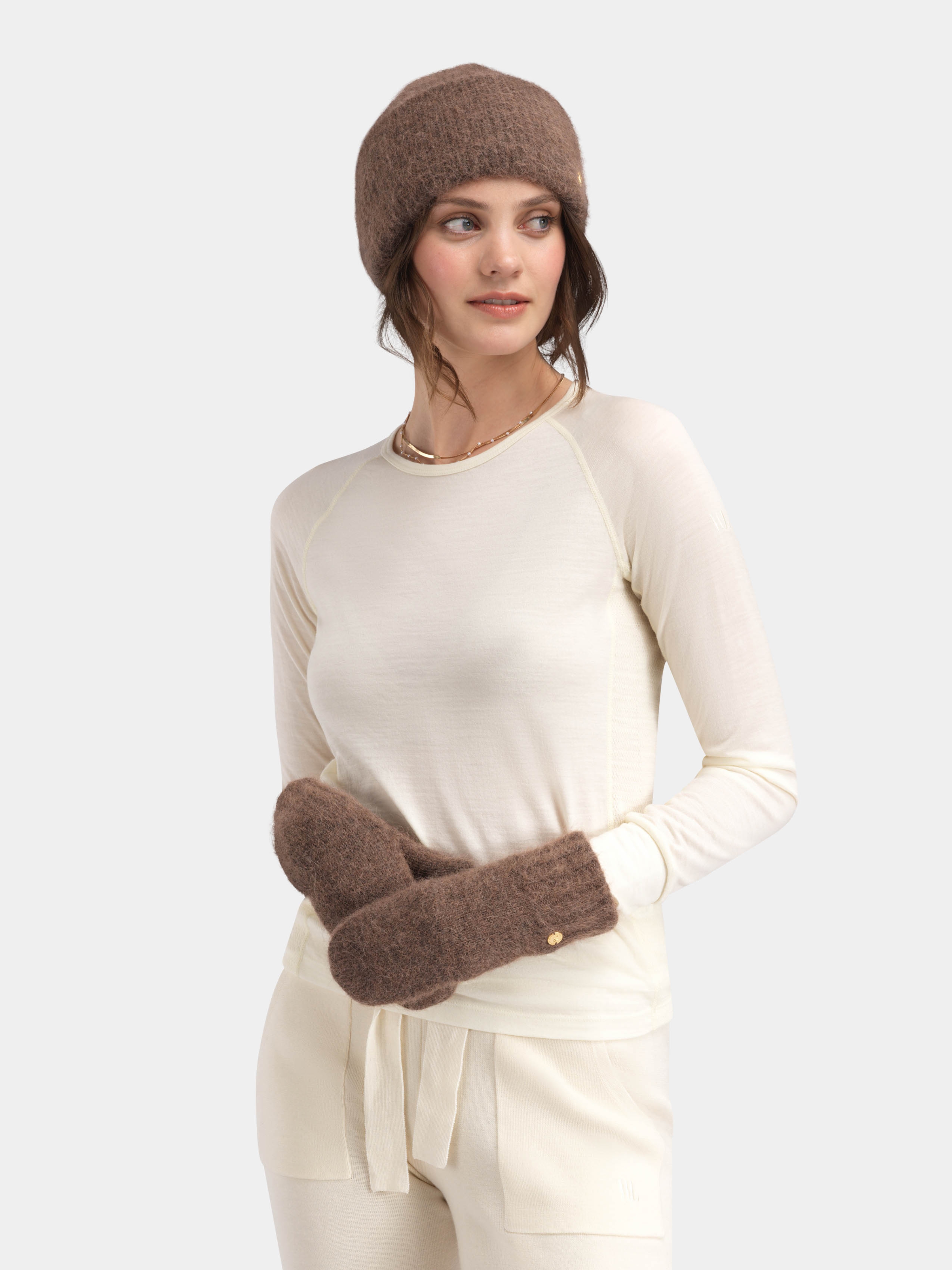 Raulandstind Strikket Lue Mocca