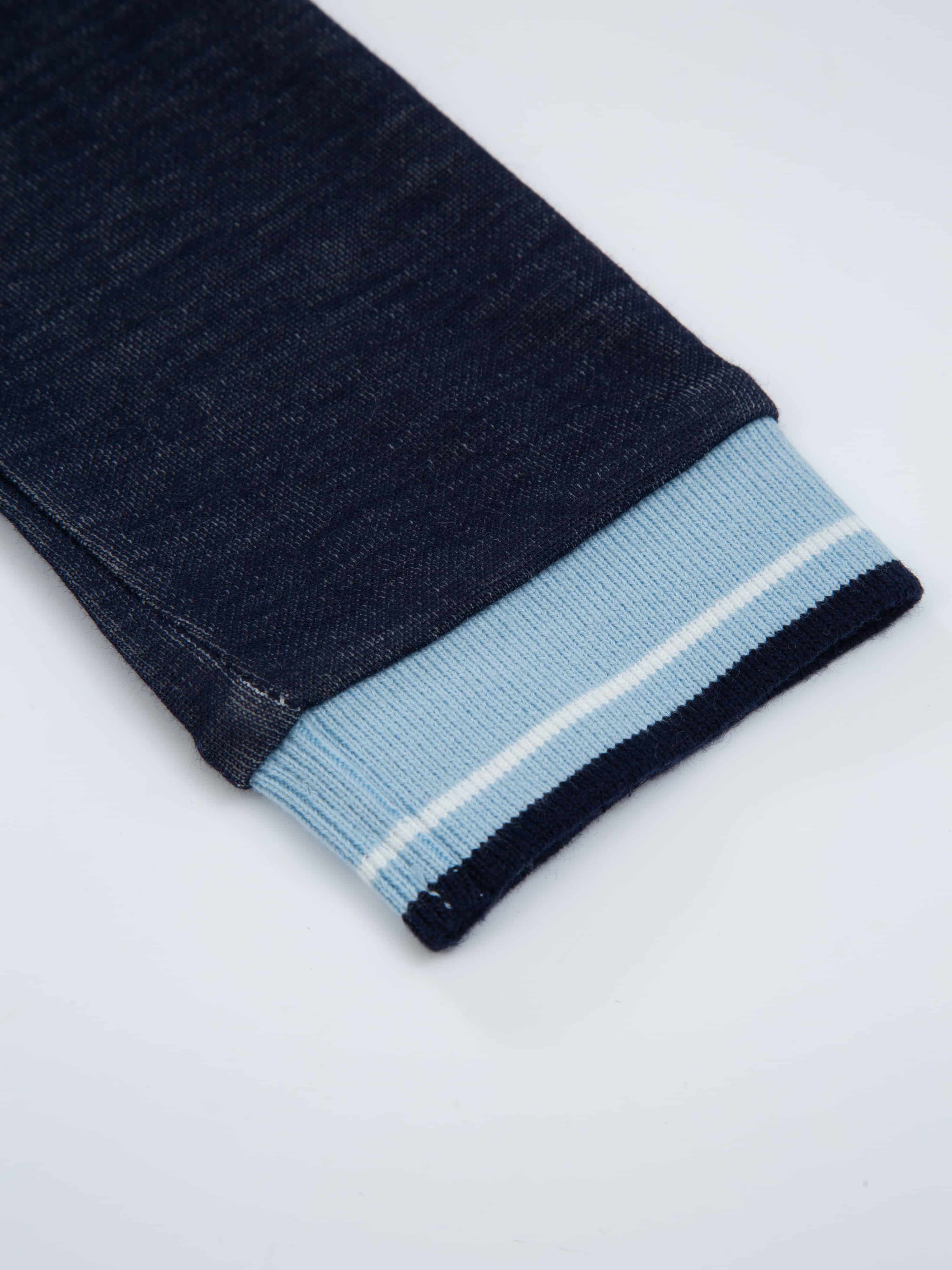 Unstad Half-Zip Ulltrøye Blue Ink