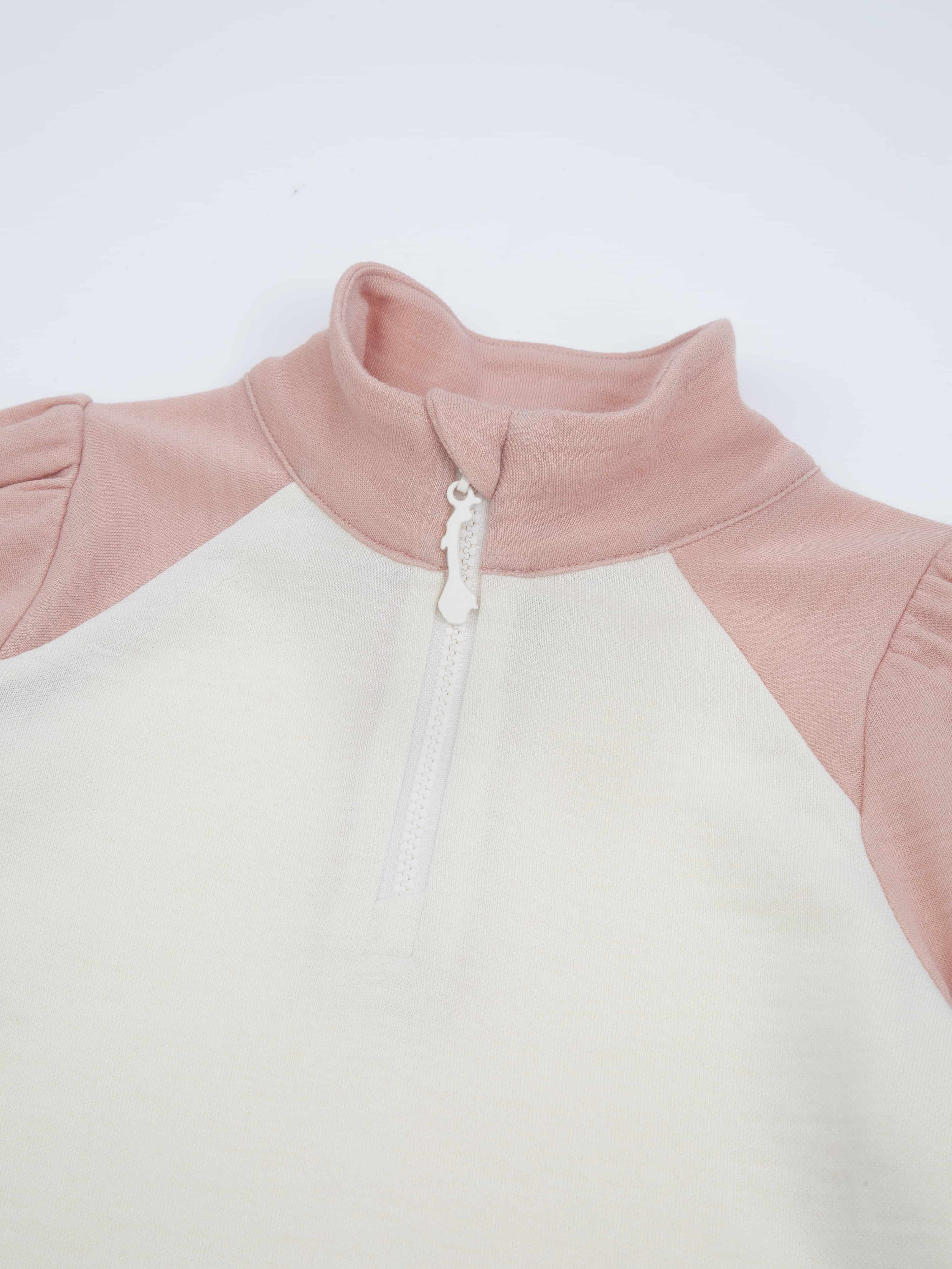 Unstad Half-Zip Ulltrøye Rose Smoke