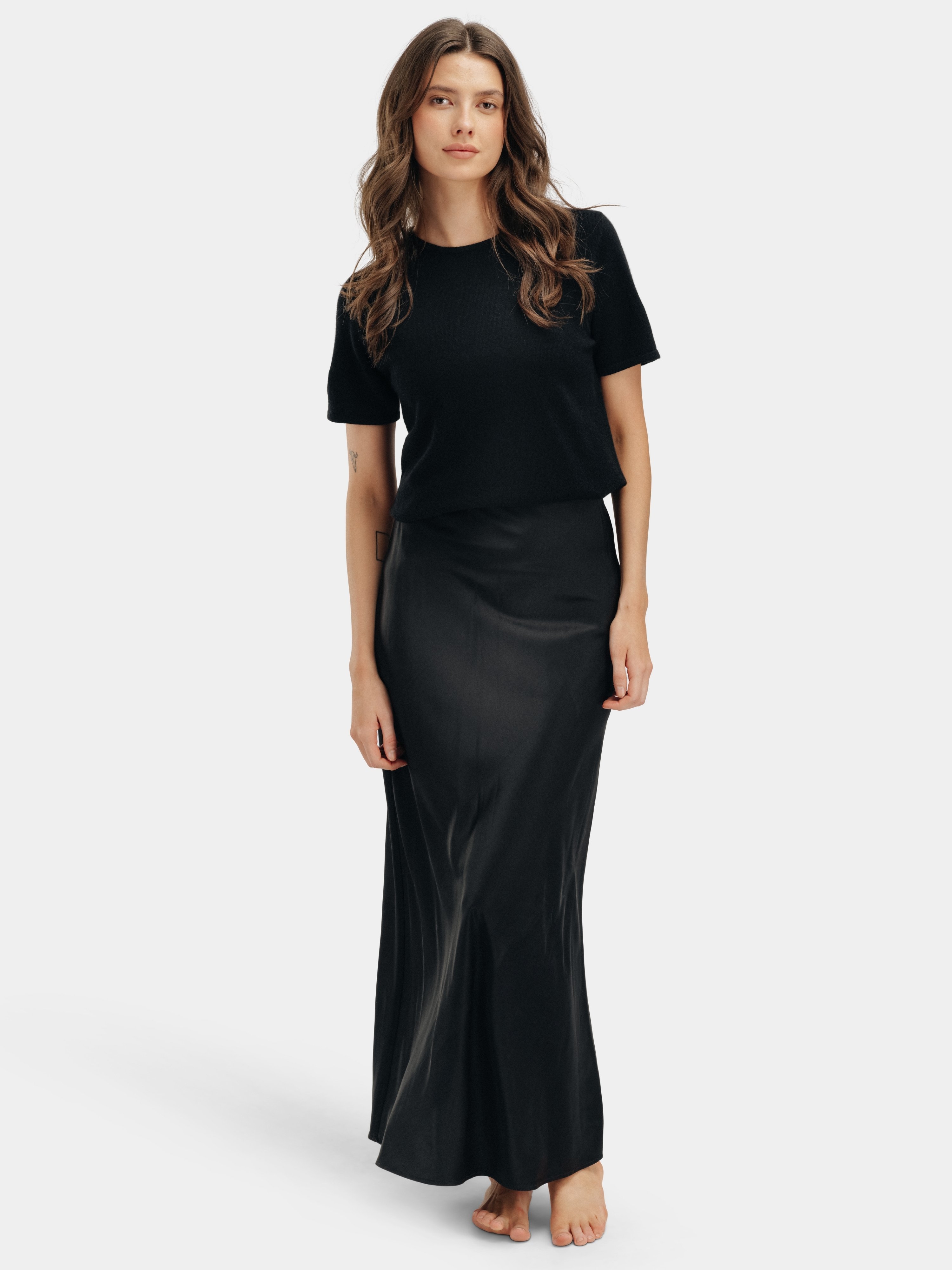 Glittertind Silkeskjørt Black