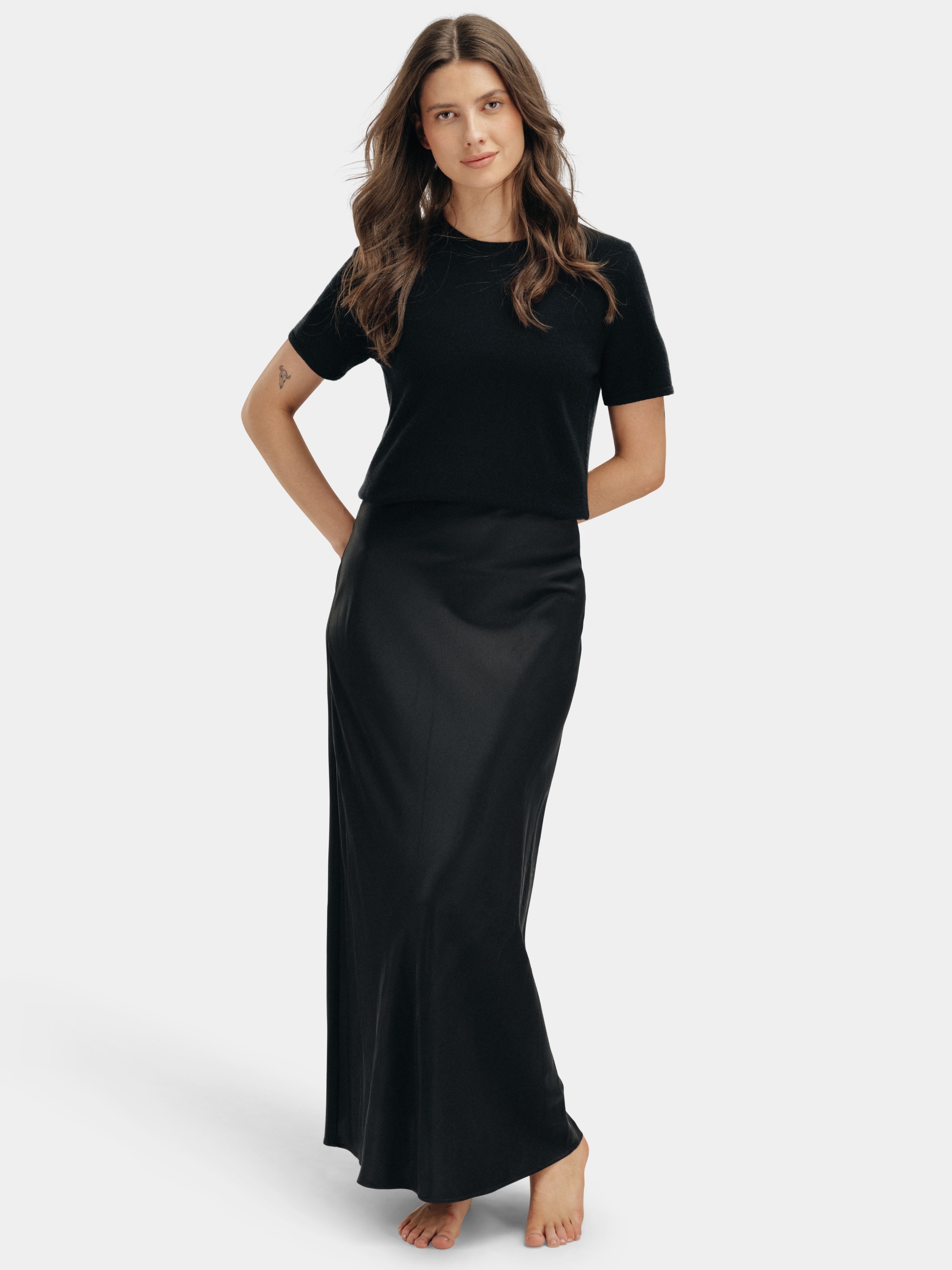 Glittertind Silkeskjørt Black