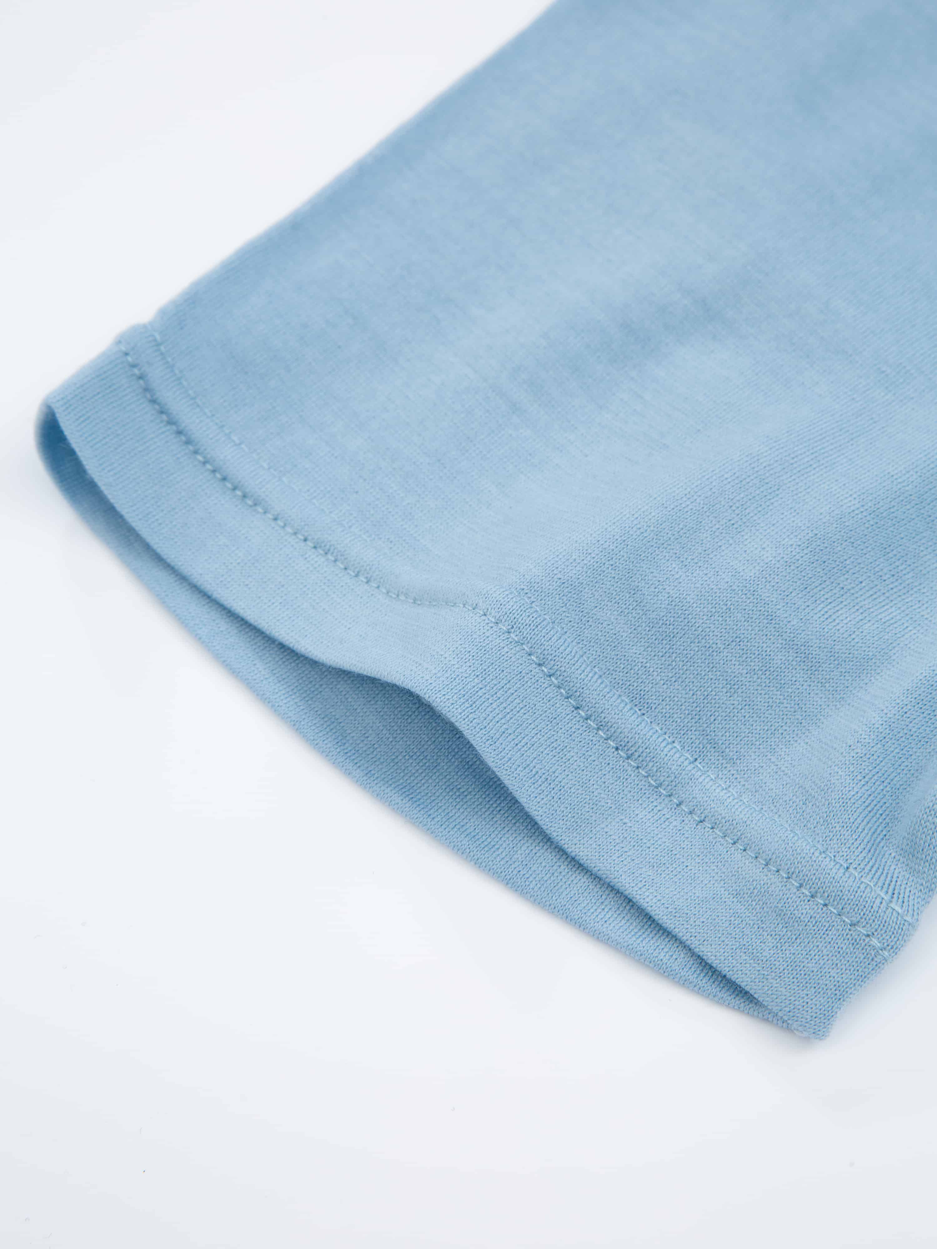 Hilleknuten Kortermet Ulltrøye Light Sky