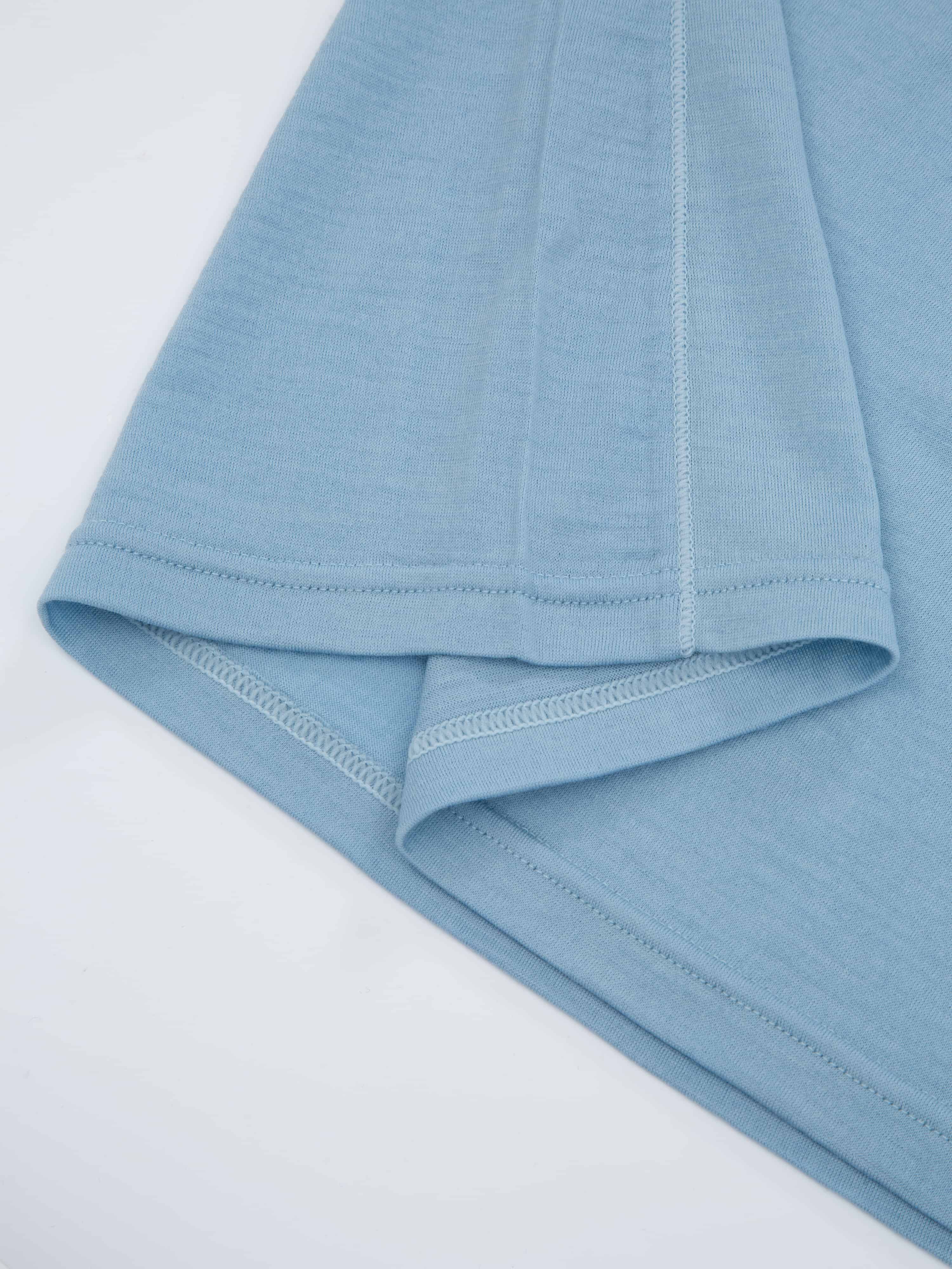 Hilleknuten Kortermet Ulltrøye Light Sky