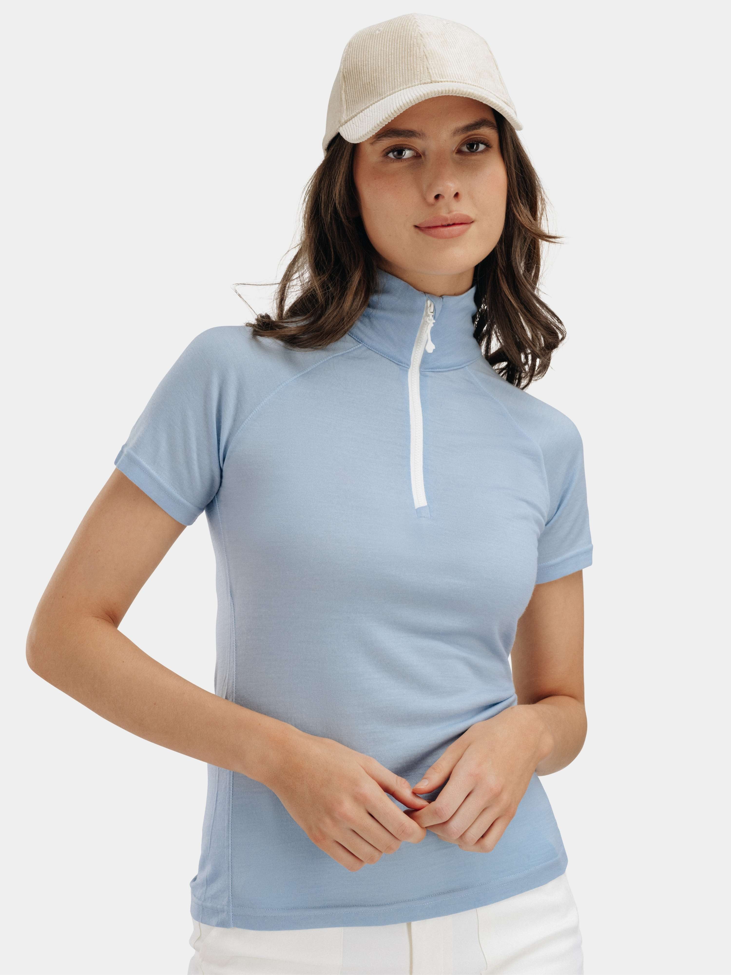 Hilleknuten Kortermet Ulltrøye Light Sky