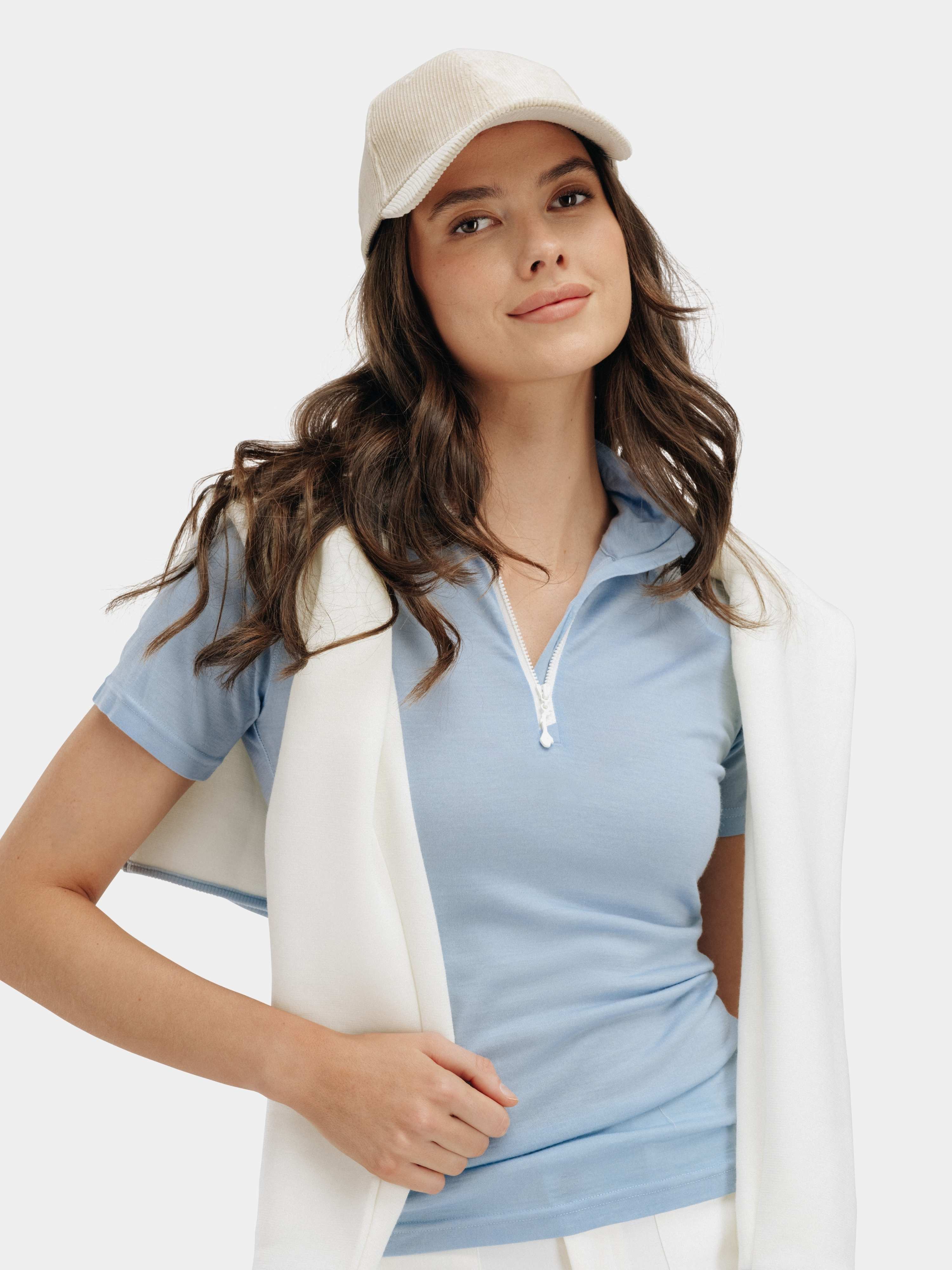 Hilleknuten Kortermet Ulltrøye Light Sky